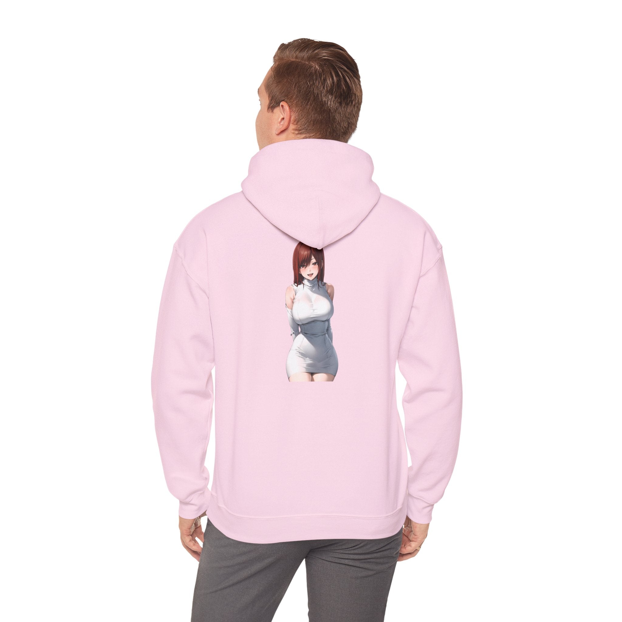 Ezra Scarlet Charming White Dress Anime Unisex Heavy Blend™ Hooded Sweatshirt