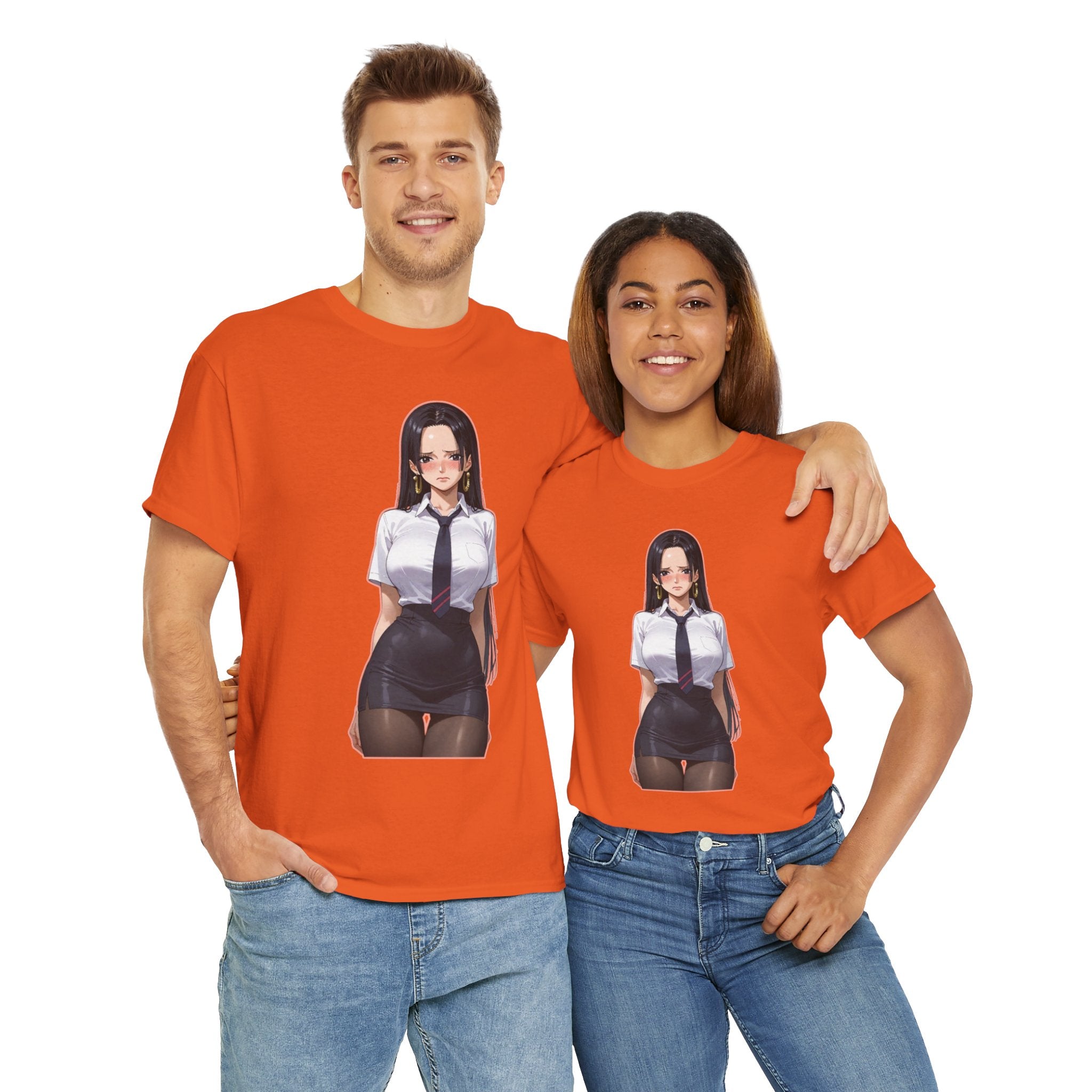 Nico Robin Office Lady Blushing Unisex Heavy Cotton Tee