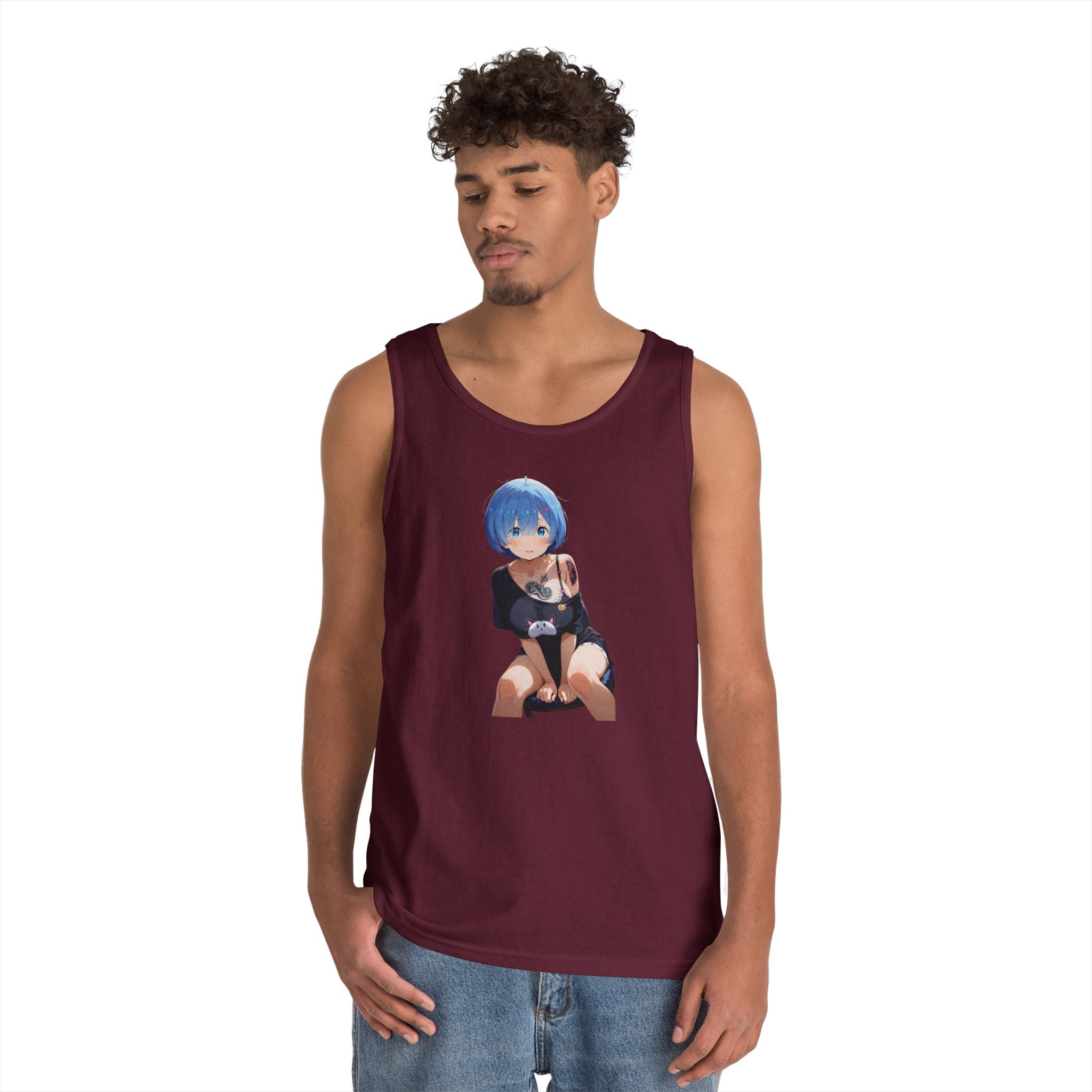 Sexy Rem Tattooed Heavy Cotton Tank Top