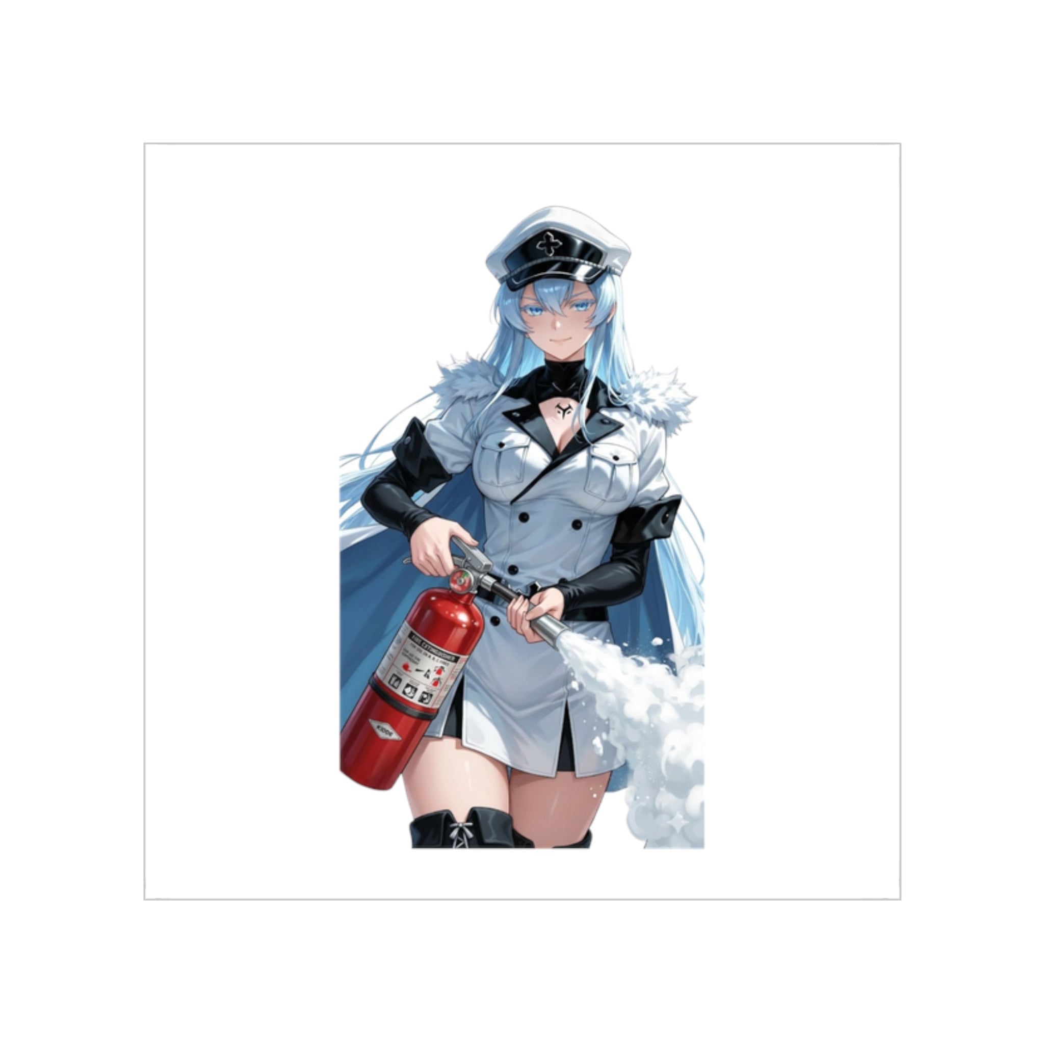 Esdeath Fire Extinguisher Tactical Waifu Sticker
