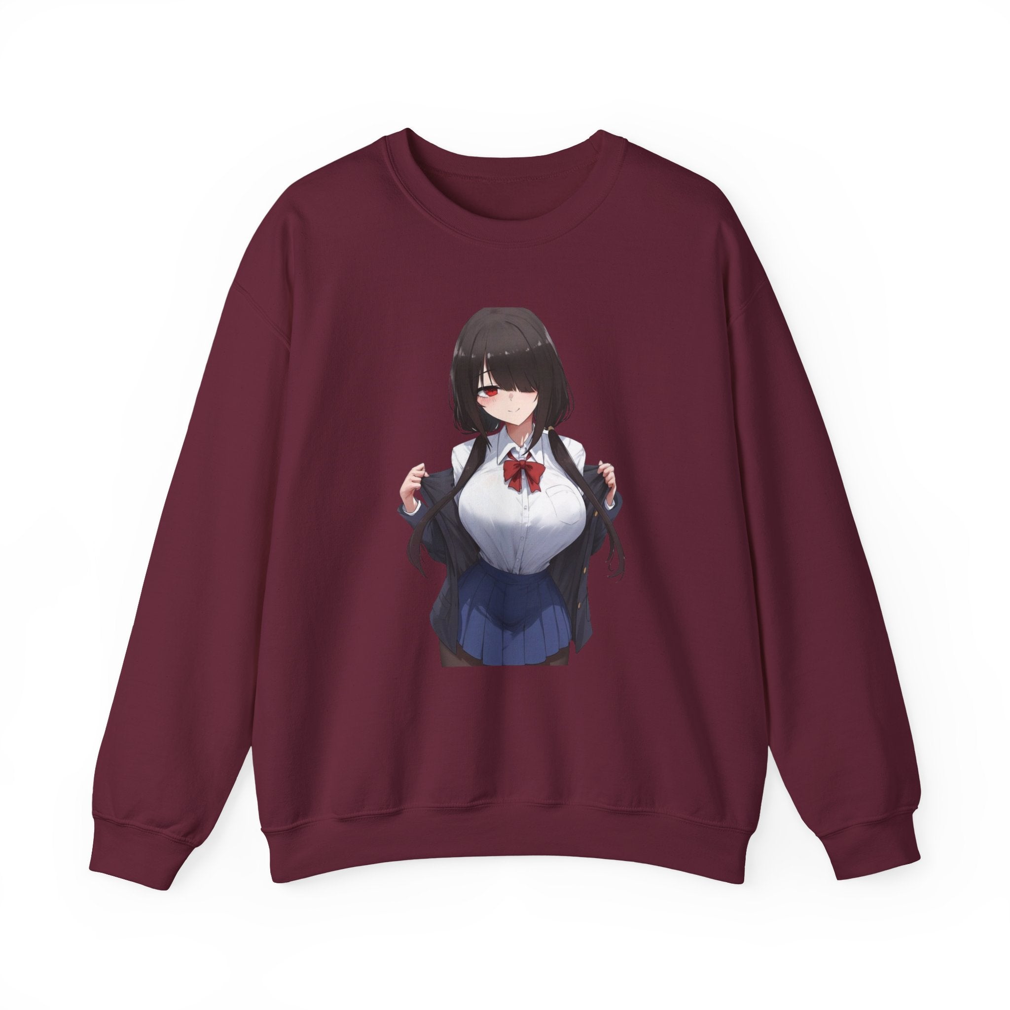 Tokisaki Kurum Schoolgirl Gothic Seductive Unisex Heavy Blend™ Crewneck Sweatshirt