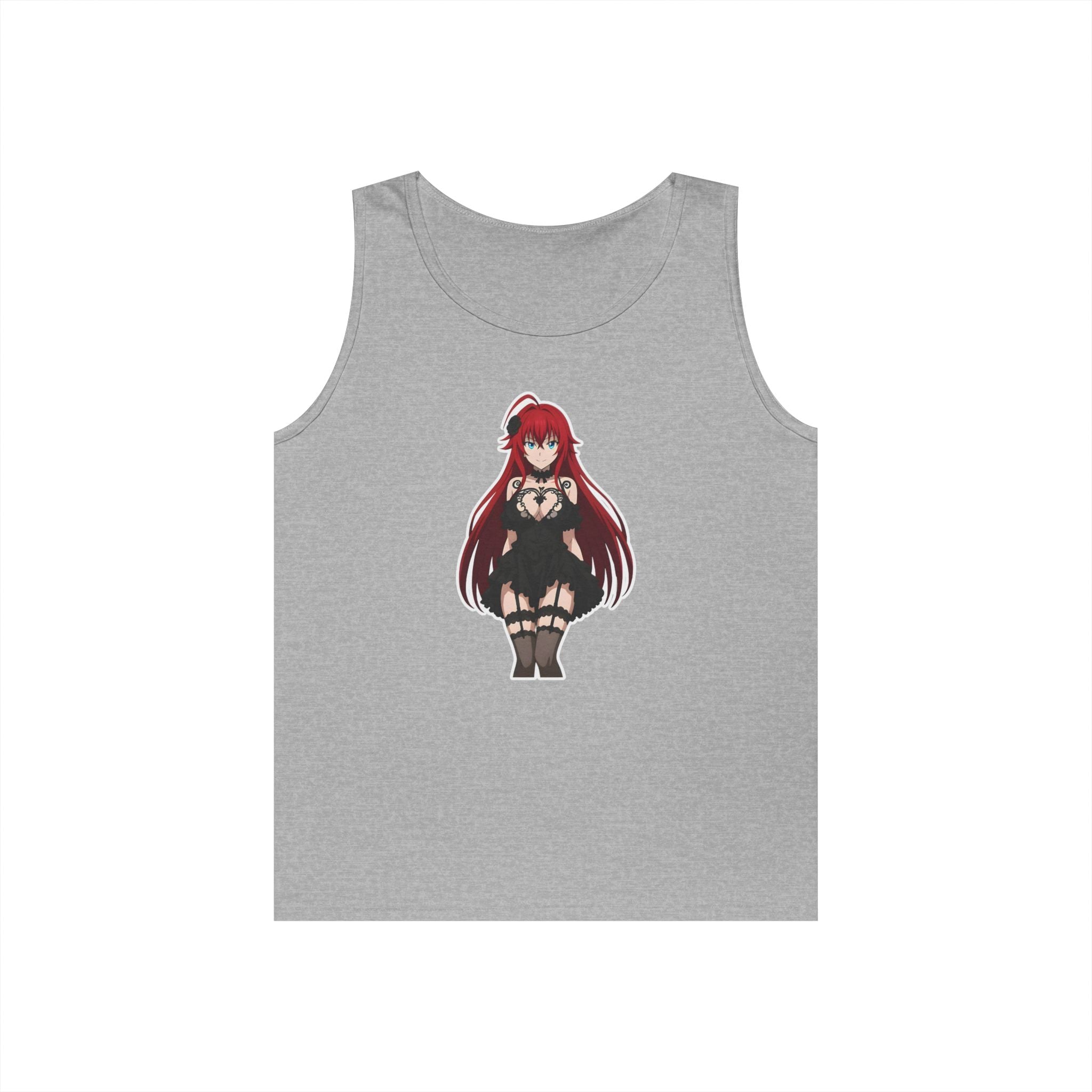 Rias Gremory Gothic Style Waifu Heavy Cotton Tank Top