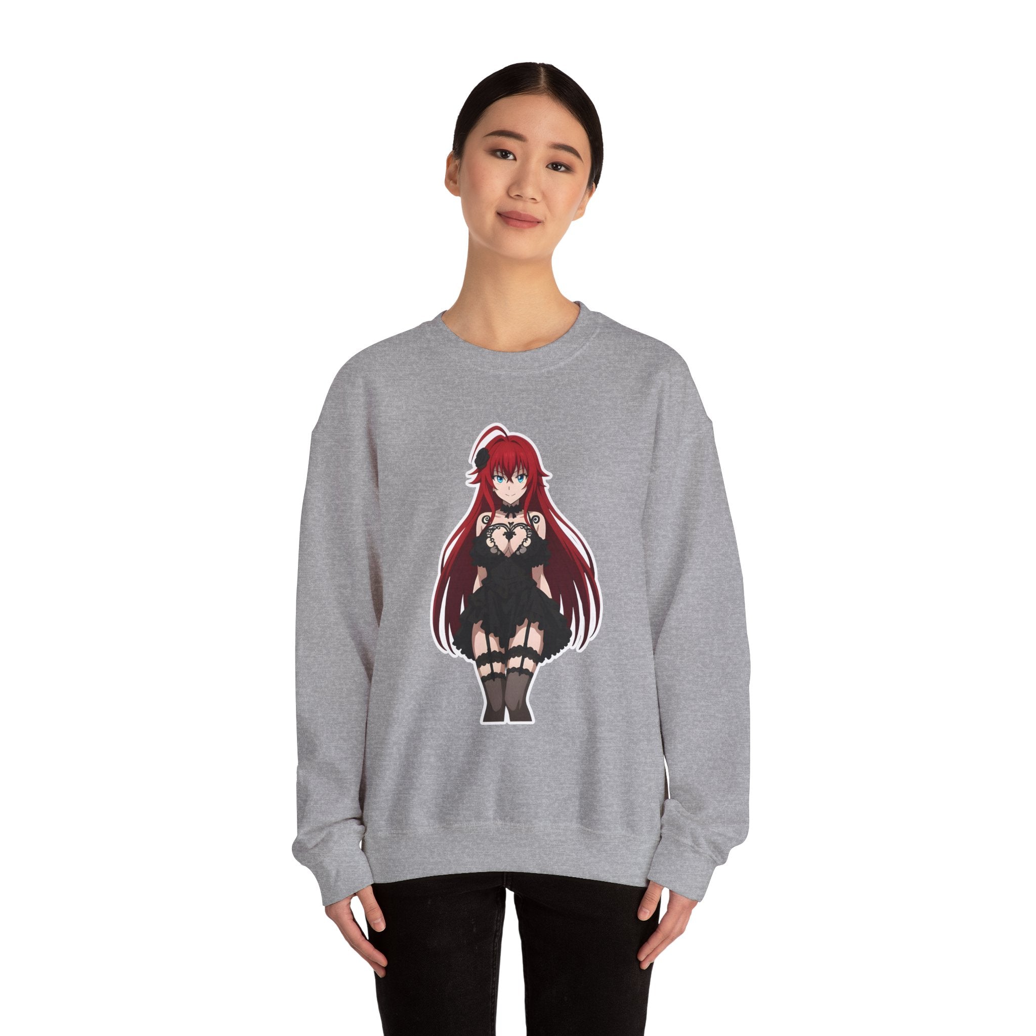 Rias Gremory Gothic Style Waifu Unisex Heavy Blend™ Crewneck Sweatshirt