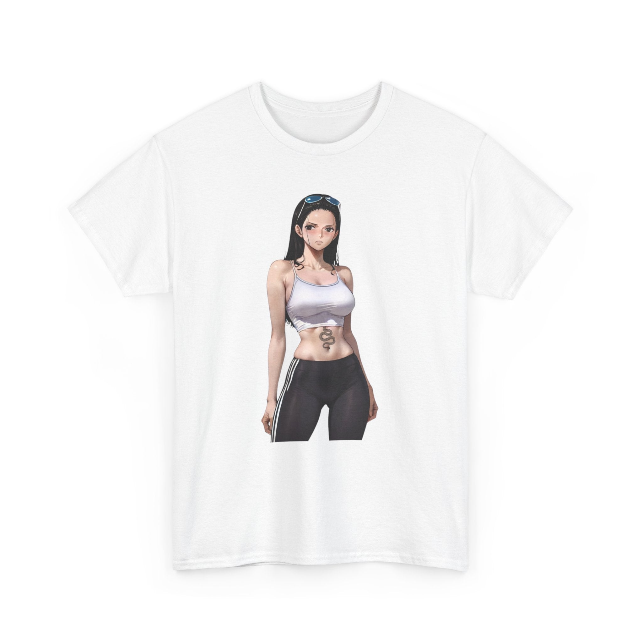 Nico Robin Sporty Snake Tattoo Anime Heavy Cotton Tee