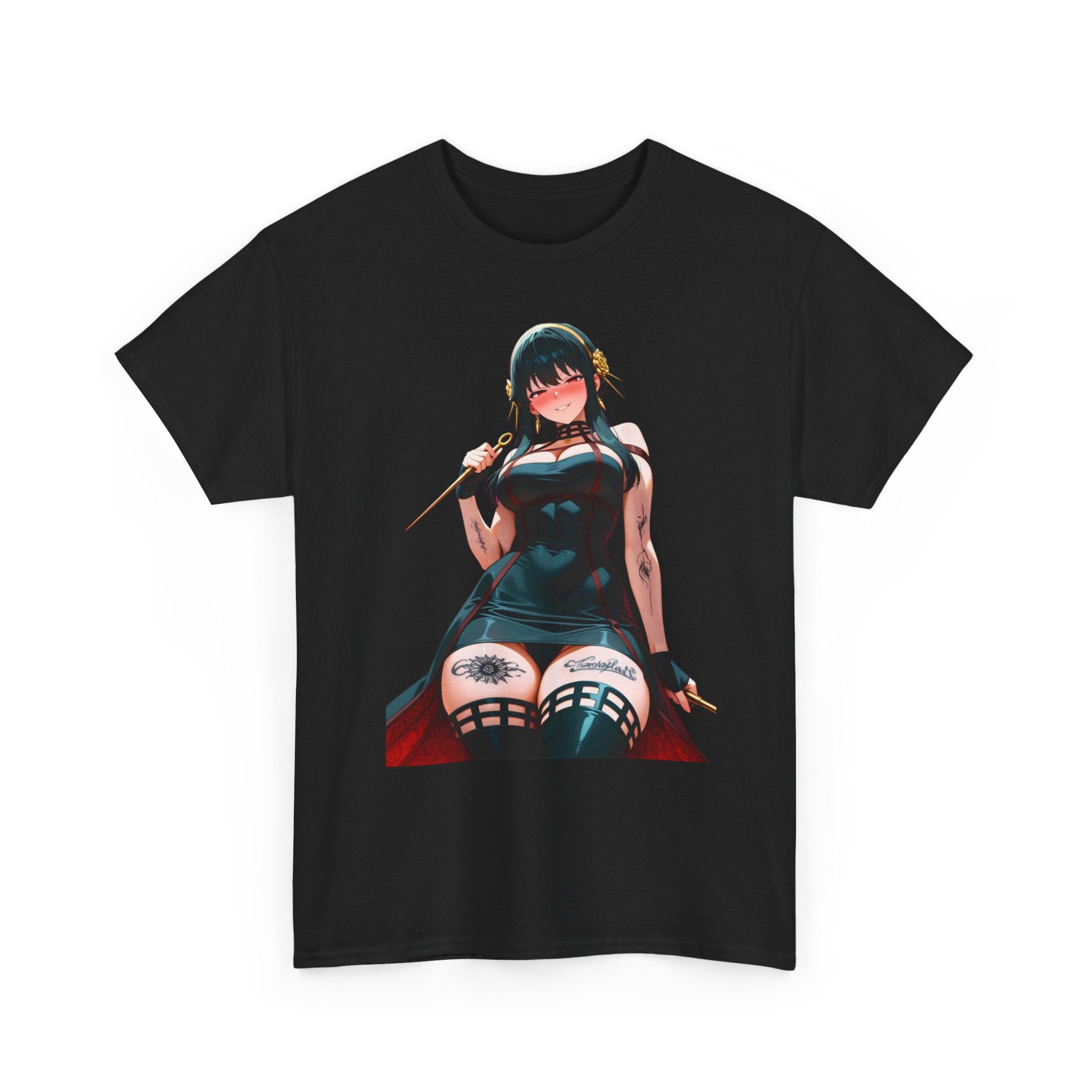Yor Forger Assassin Gothic Tattooed Unisex Heavy Cotton Tee