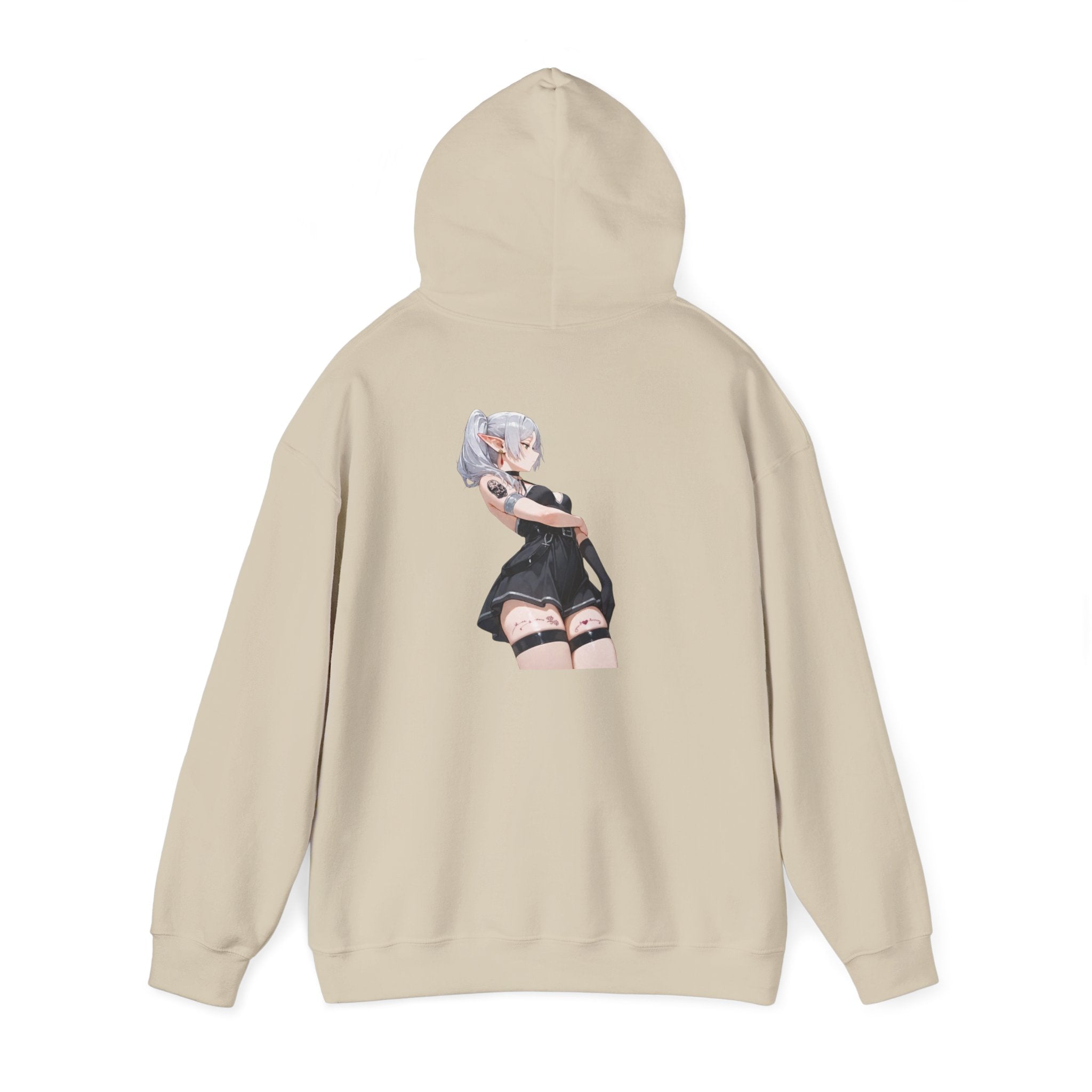 Sexy Frieren Tattooed Black Outfit Unisex Heavy Blend™ Hooded Sweatshirt