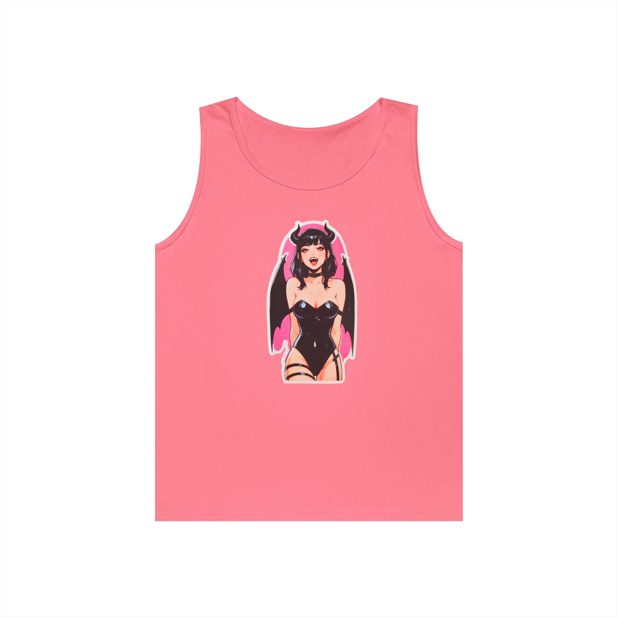 Succubus Ahegao Dark Gothic Heavy Cotton Tank Top