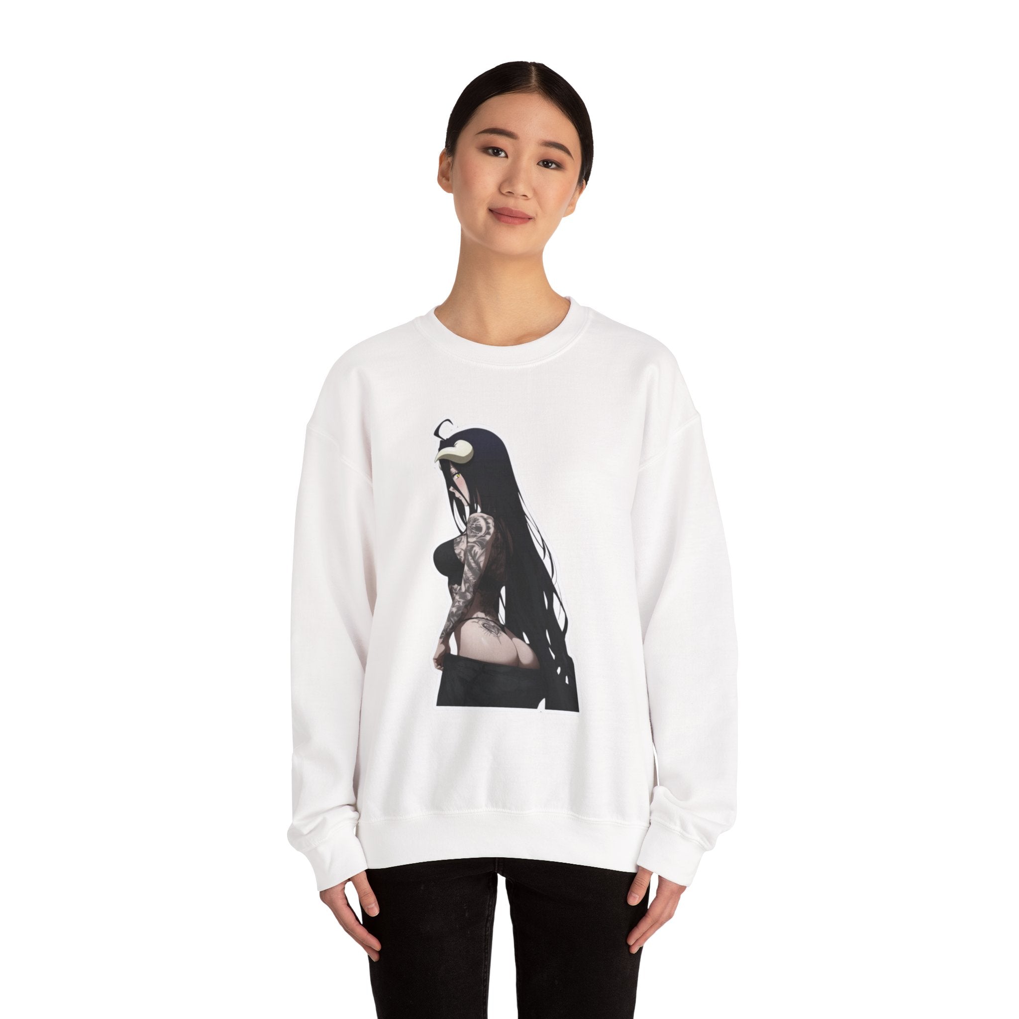 Albedo From Overlord Gothic Tattooed Unisex Heavy Blend™ Crewneck Sweatshirt