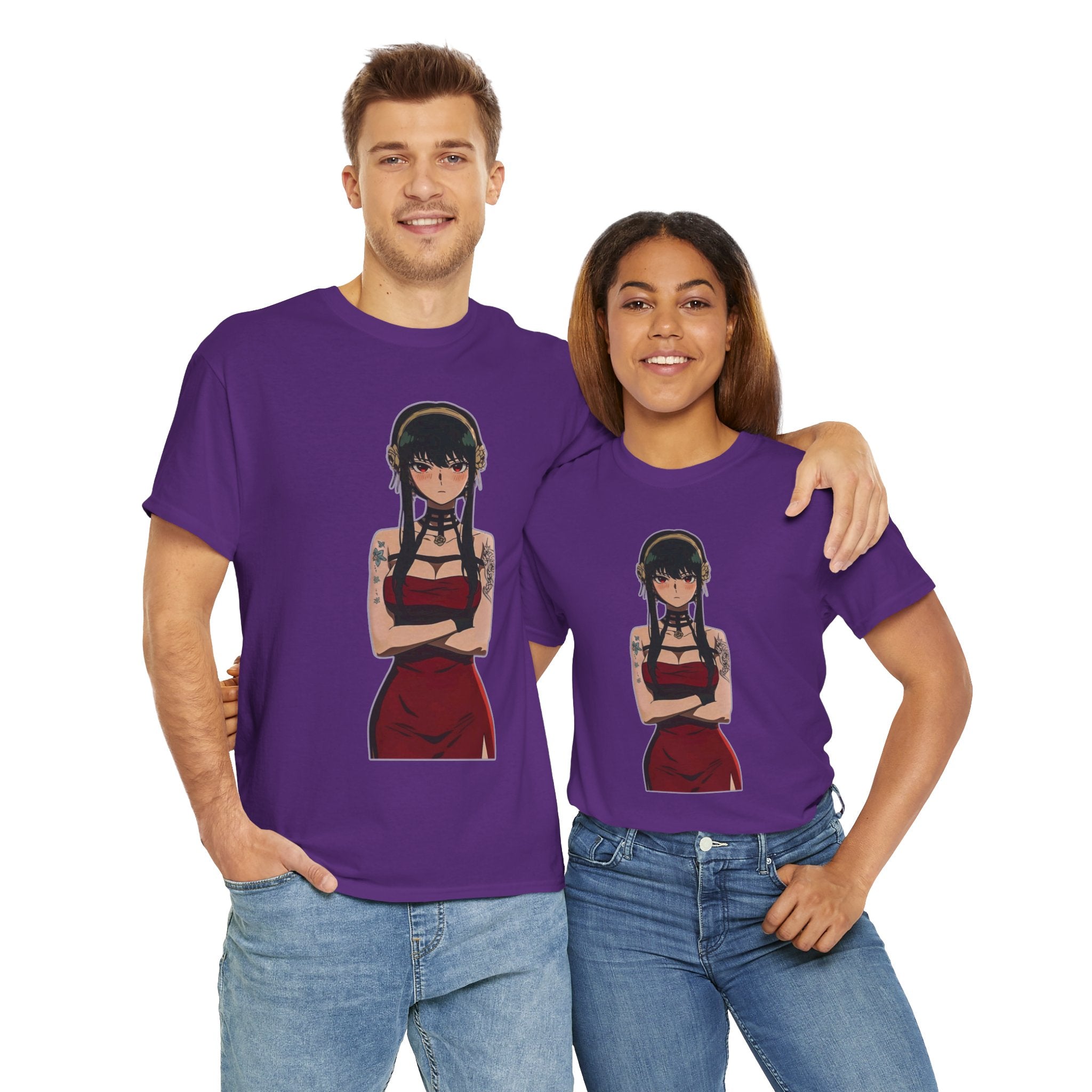 Yor Forger Elegant Tattooed Anime Unisex Heavy Cotton Tee