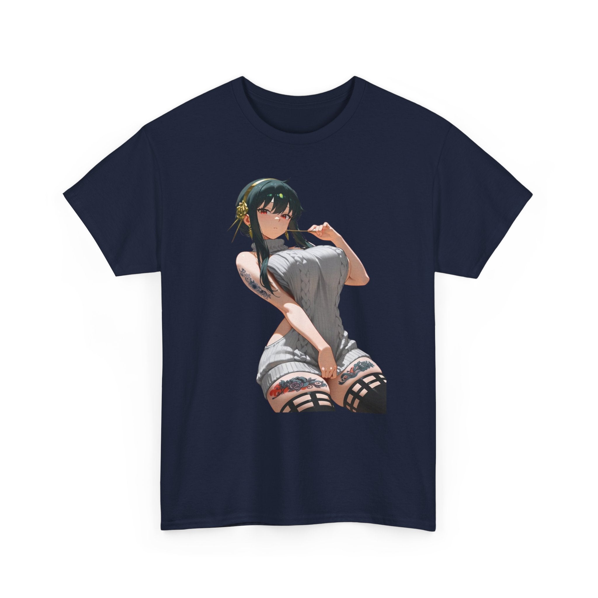 Yor Forger Sexy Tattooed Anime Heavy Cotton Tee