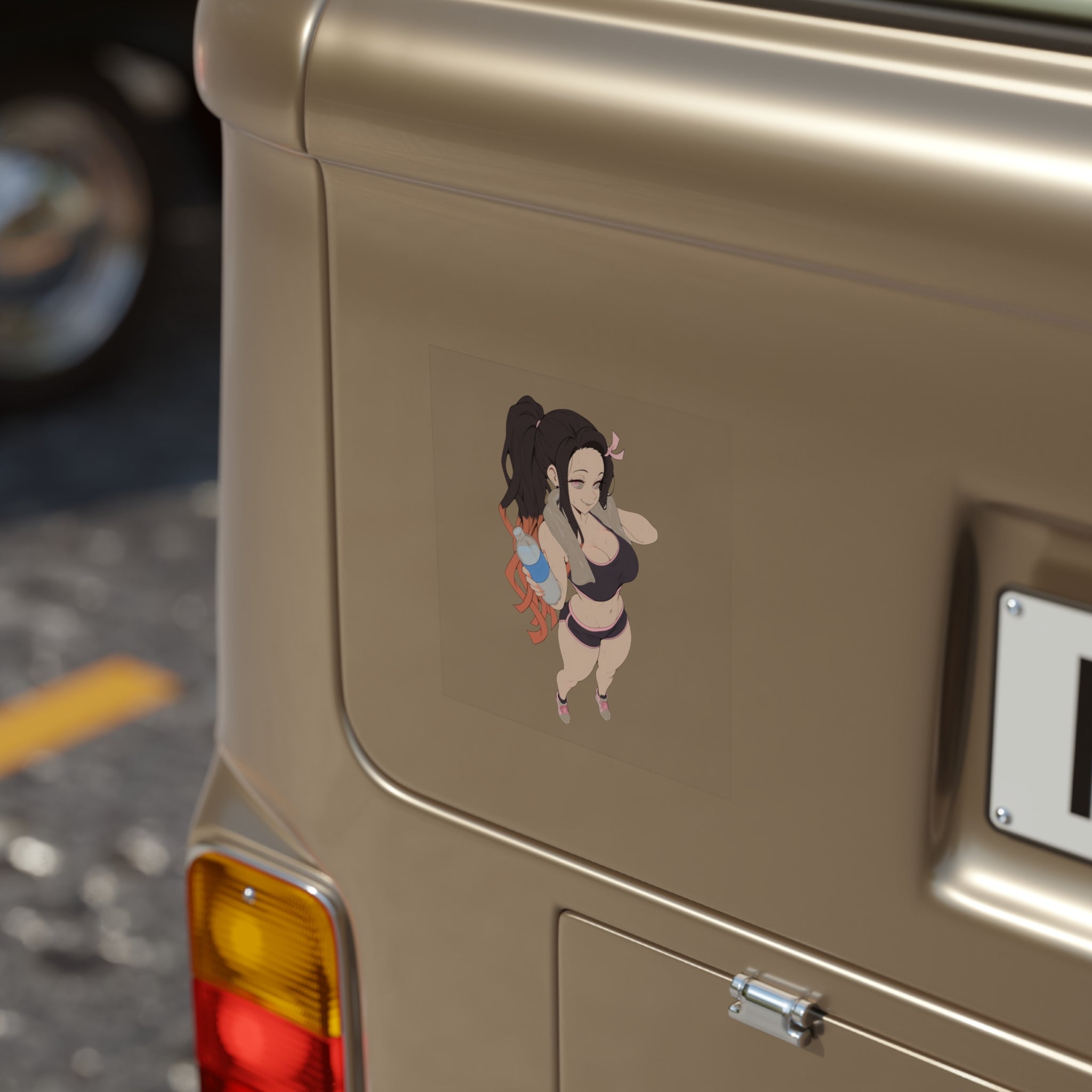 Nezuko Kamado Gym Clothes Sexy Waifu Sticker