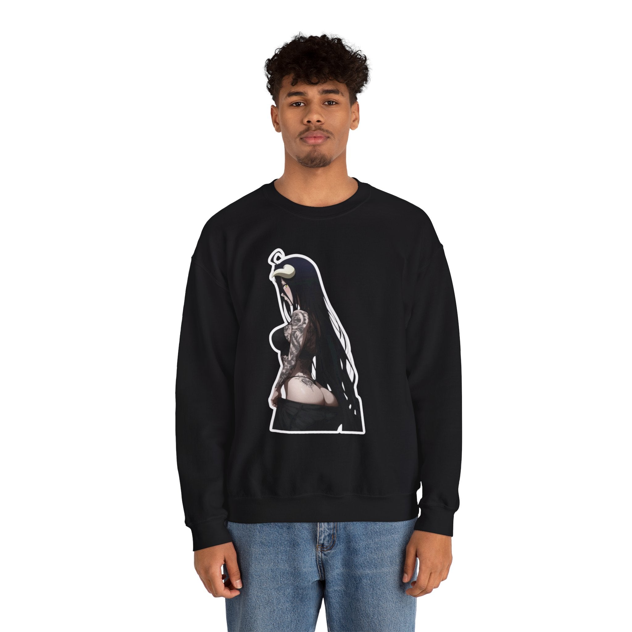 Albedo From Overlord Gothic Tattooed Unisex Heavy Blend™ Crewneck Sweatshirt