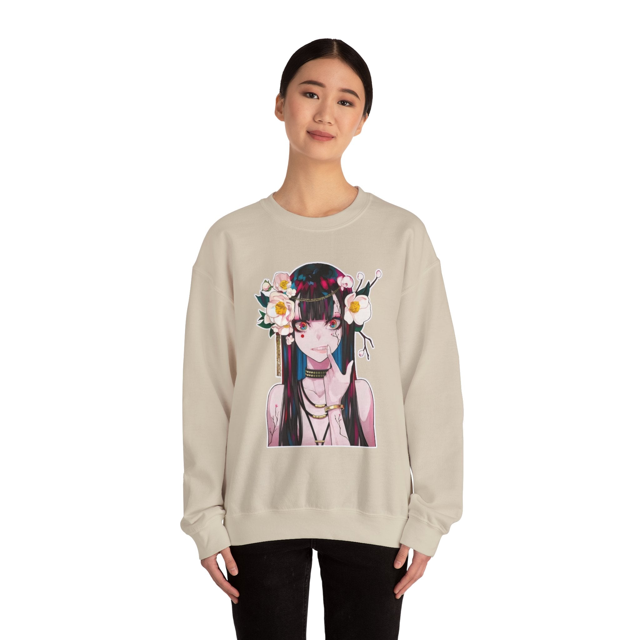 Vampire Girl Dark Fantasy Unisex Heavy Blend™ Crewneck Sweatshirt