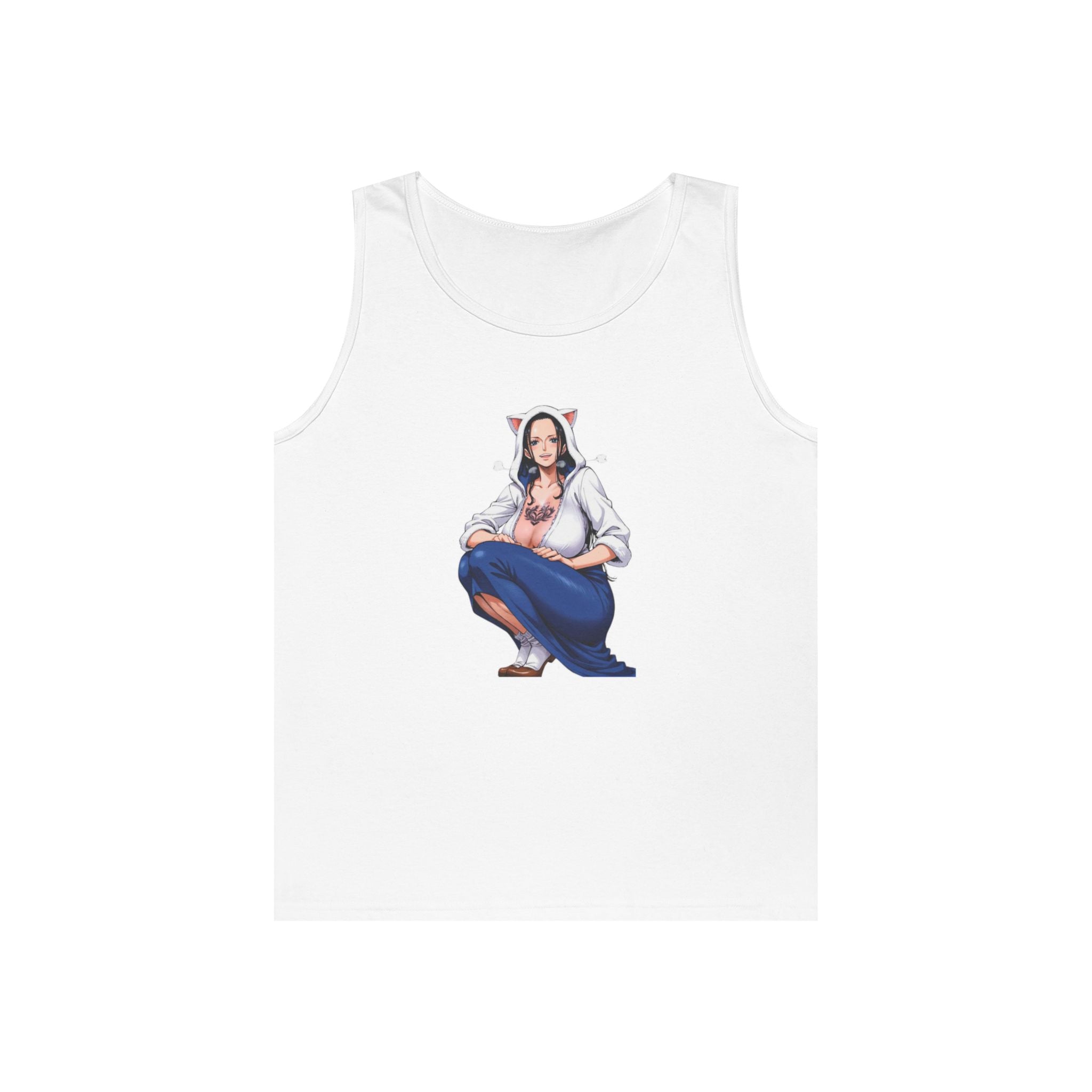Nico Robin Catgirl Casual Anime Heavy Cotton Tank Top