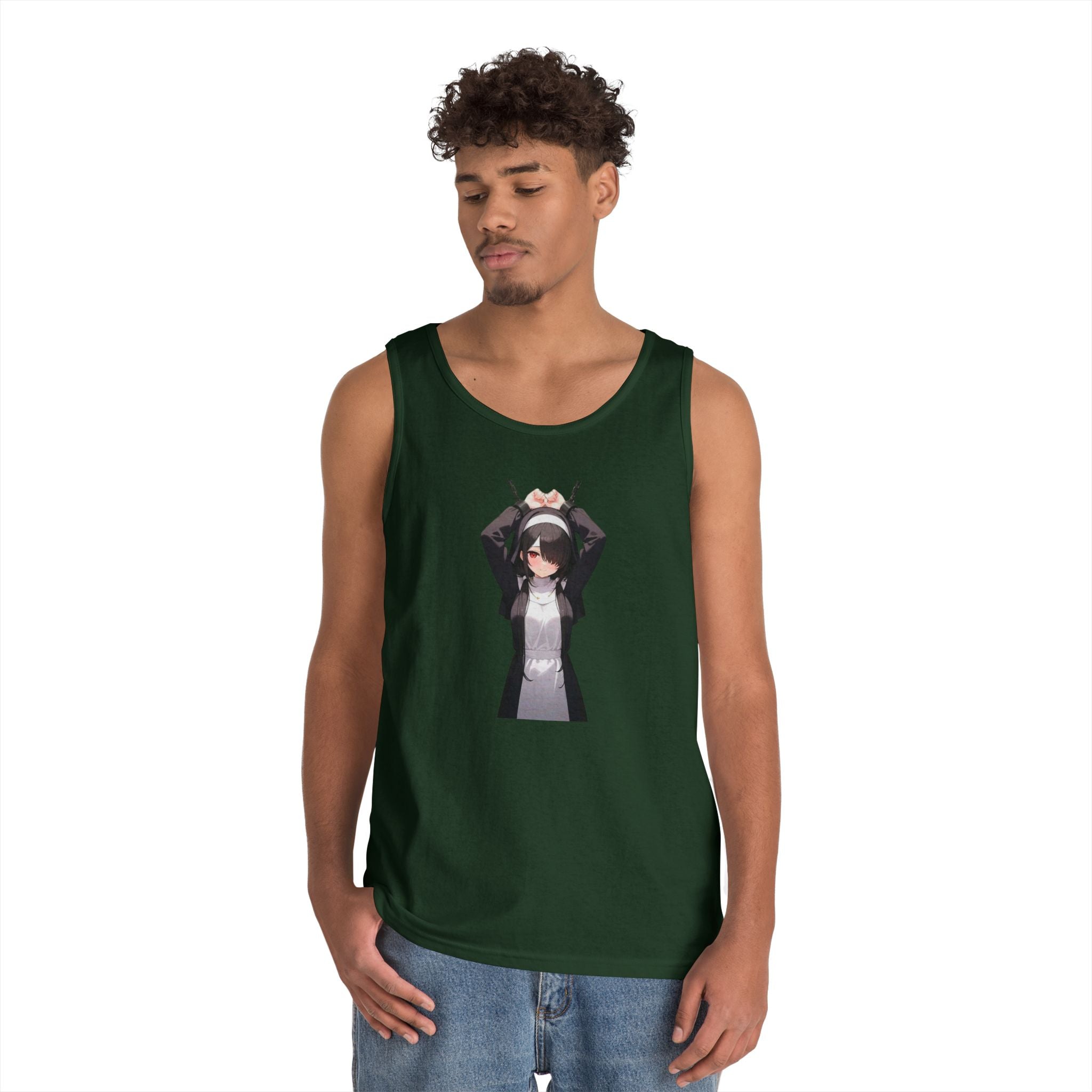 Tokisaki Kurum Nun Gothic Anime Heavy Cotton Tank Top
