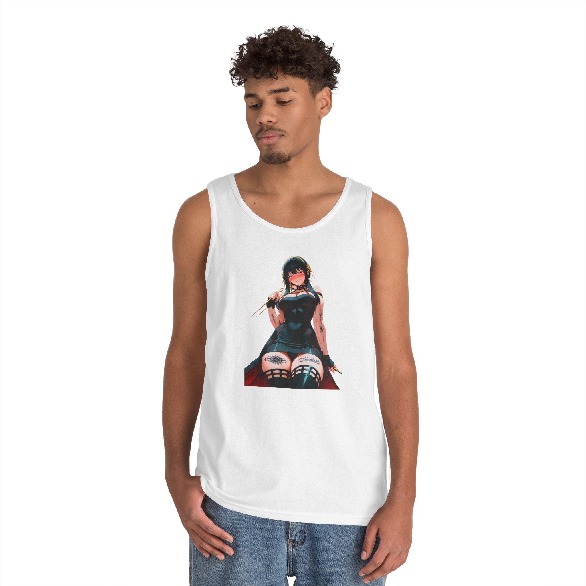 Yor Forger Assassin Gothic Tattooed Heavy Cotton Tank Top
