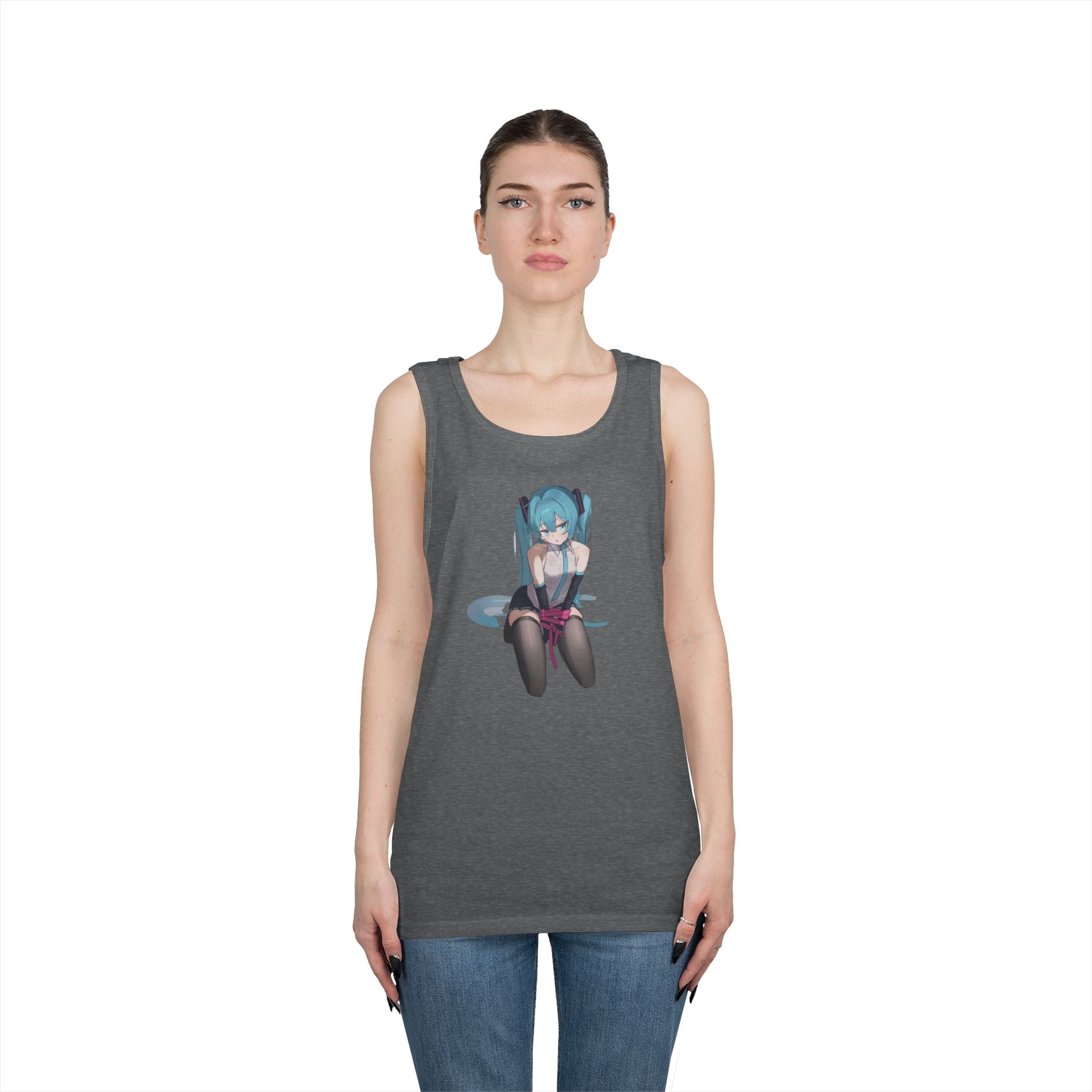 Hatsune Miku Bound Cute Anime Heavy Cotton Tank Top