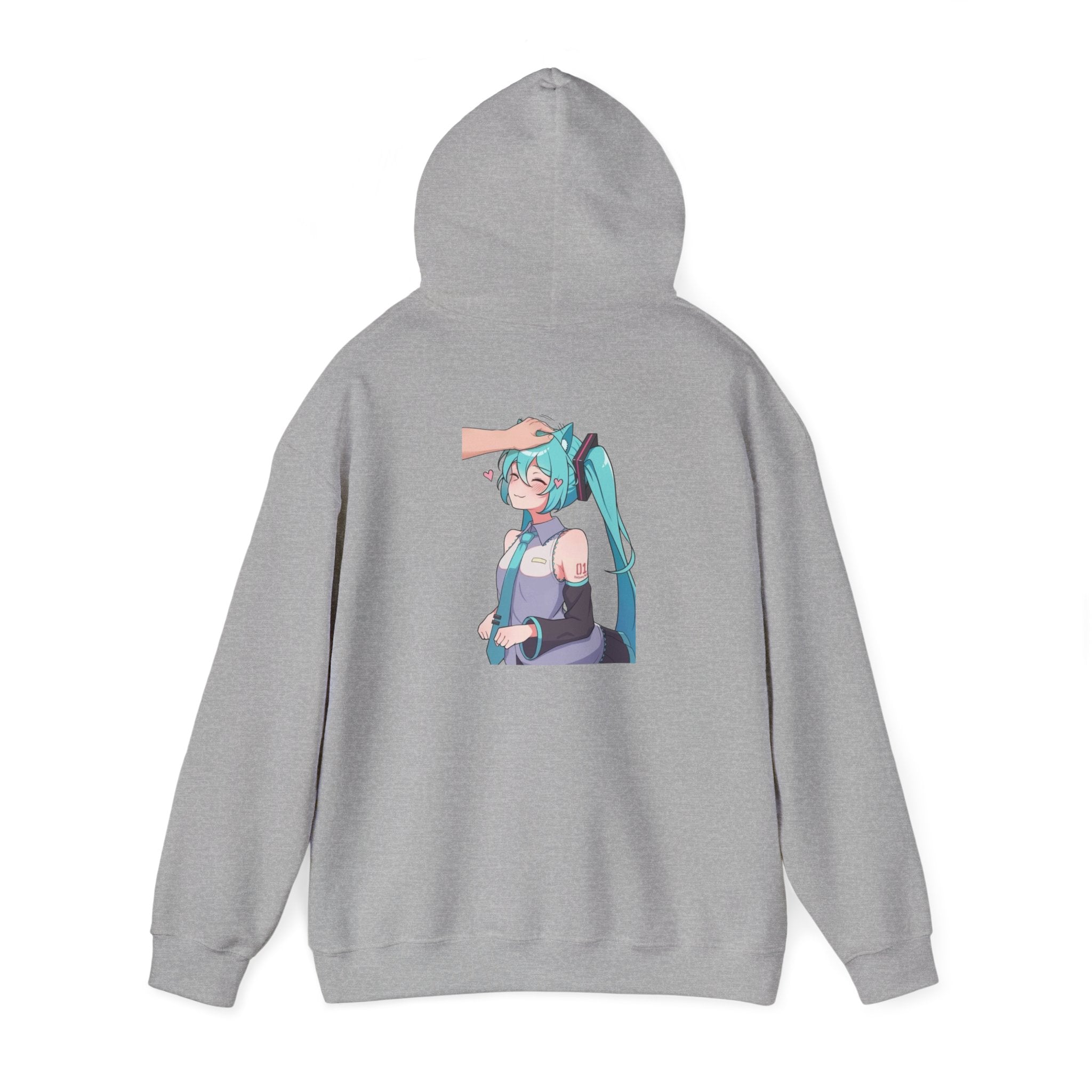 Hatsune Miku Headpat Smiling Catgirl Unisex Heavy Blend™ Hooded Sweatshirt