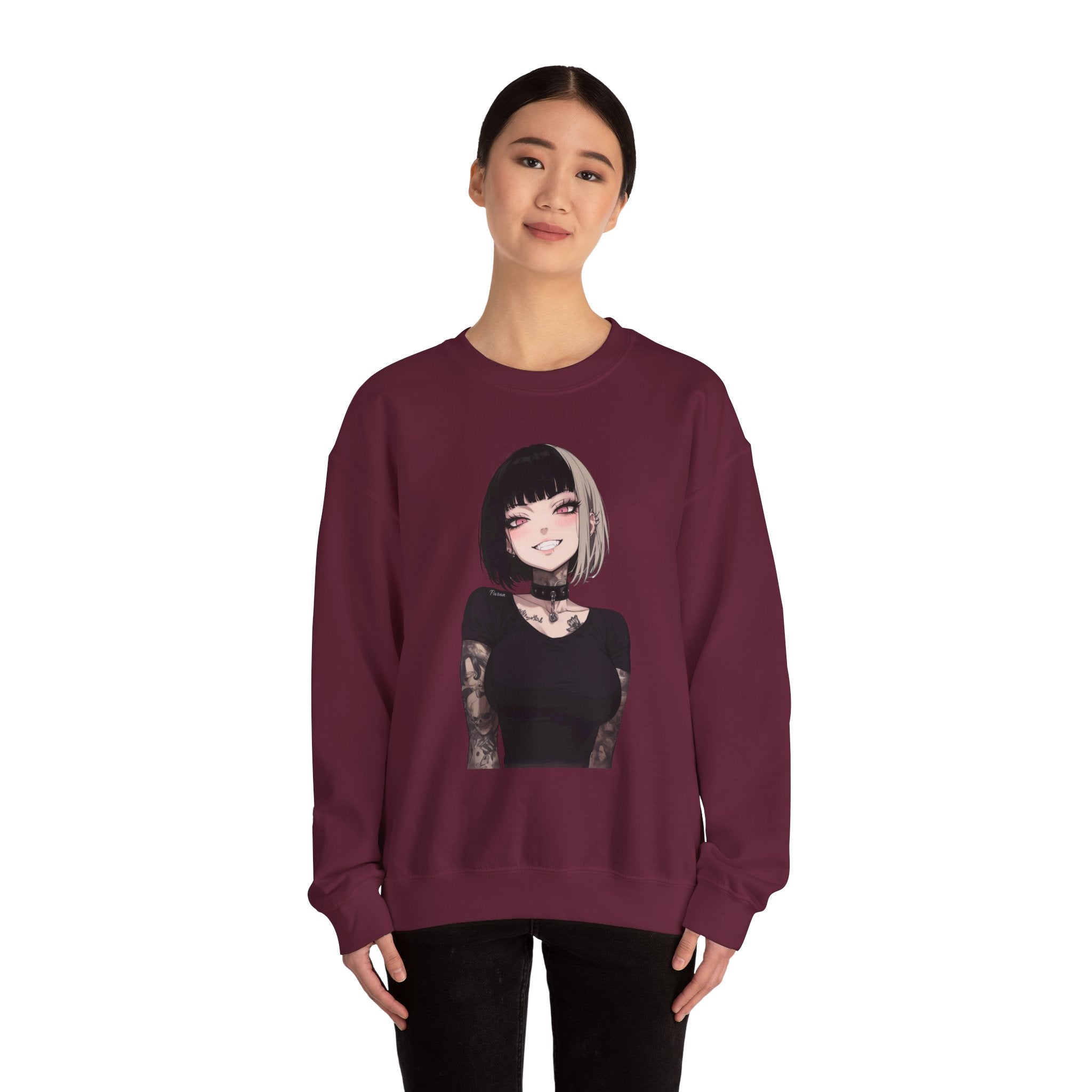 Himiko Toga Gothic Tattooed Style Unisex Heavy Blend™ Crewneck Sweatshirt