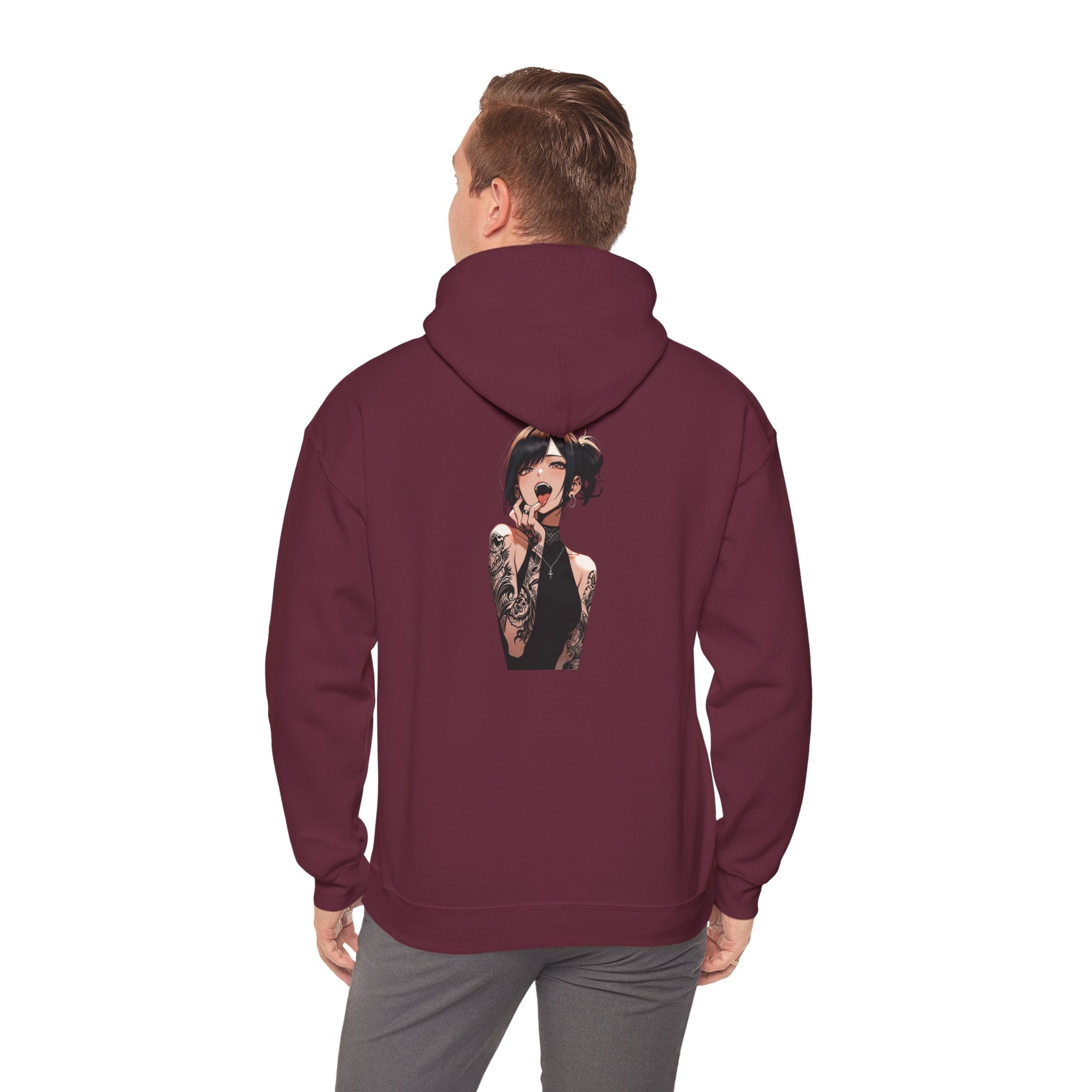 Gothic Himiko Toga Tattooed Ahegao Unisex Heavy Blend™ Hooded Sweatshirt