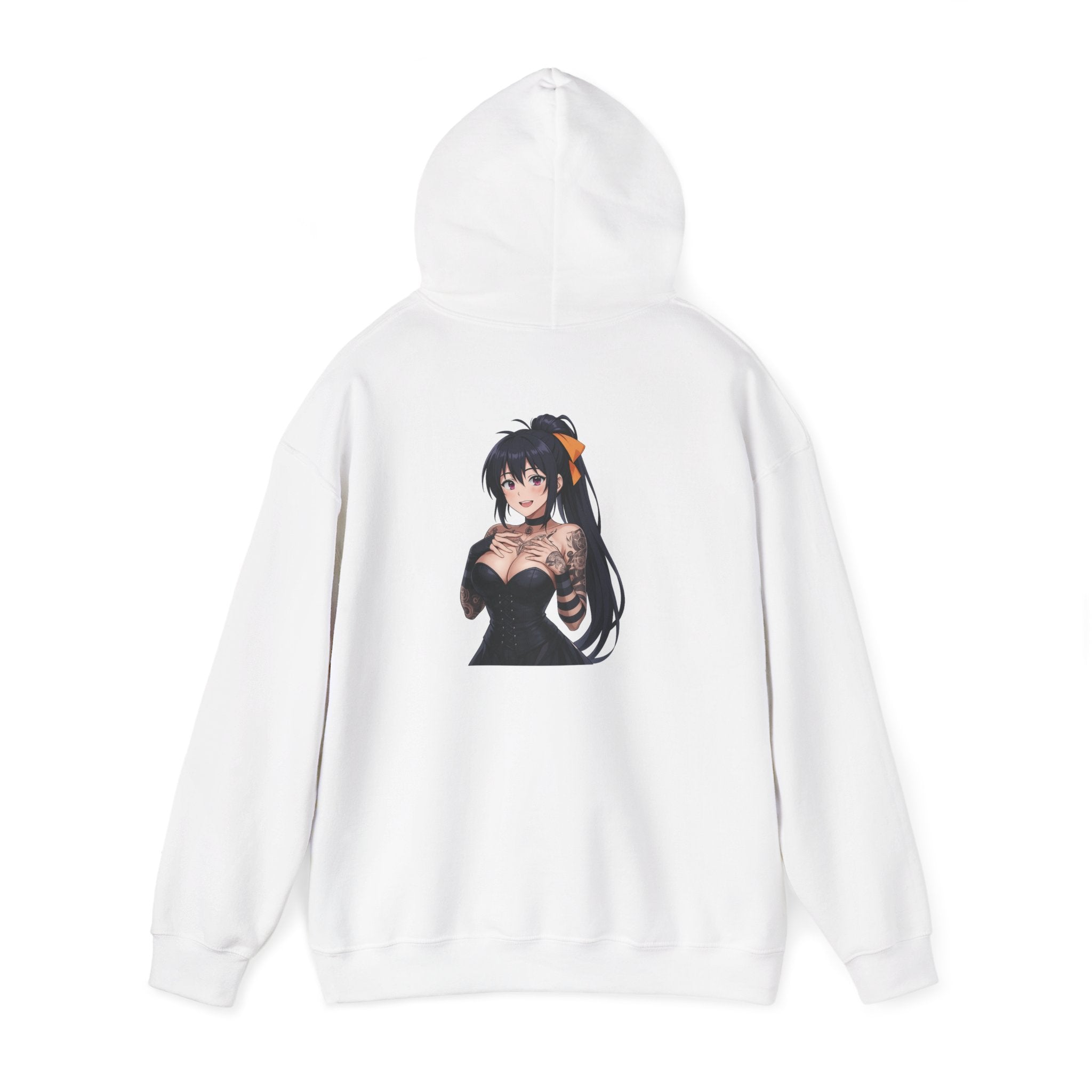 Gothic Style Akeno Himejima Tattoed Waifu Unisex Heavy Blend™ Hooded Sweatshirt