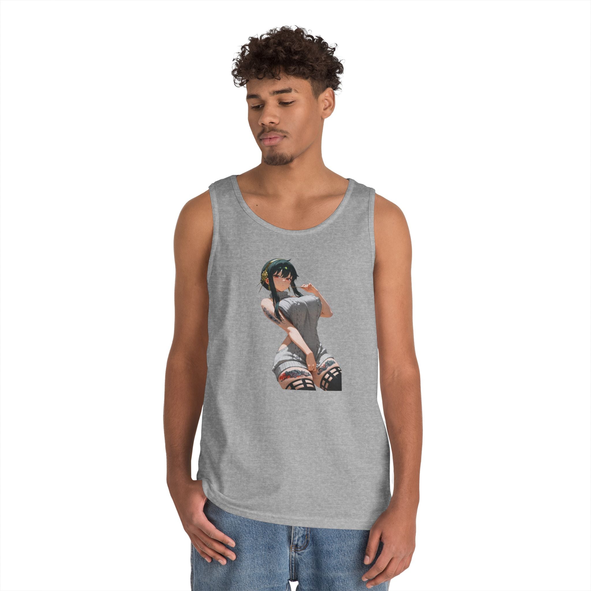 Yor Forger Sexy Tattooed Anime Heavy Cotton Tank Top