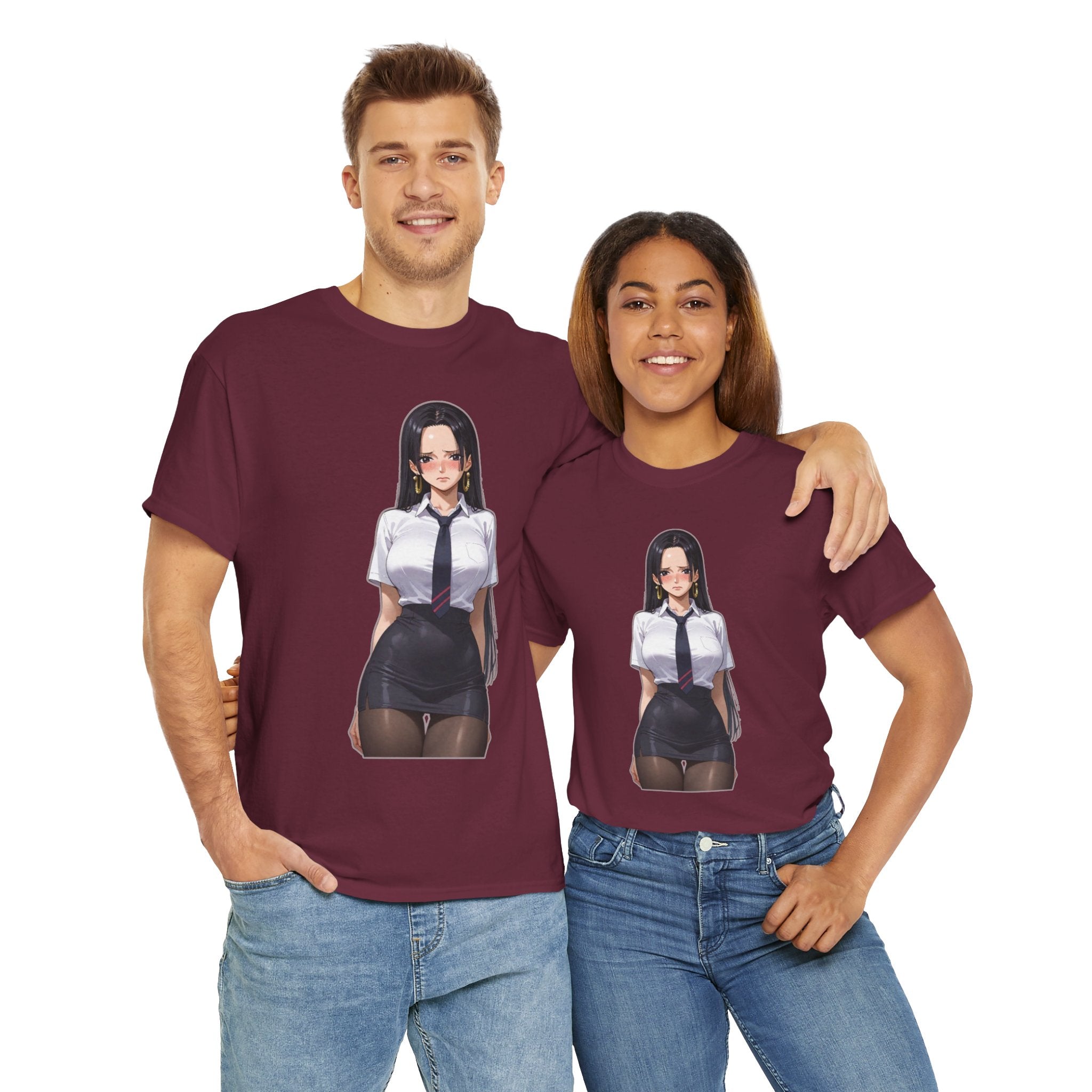 Nico Robin Office Lady Blushing Unisex Heavy Cotton Tee