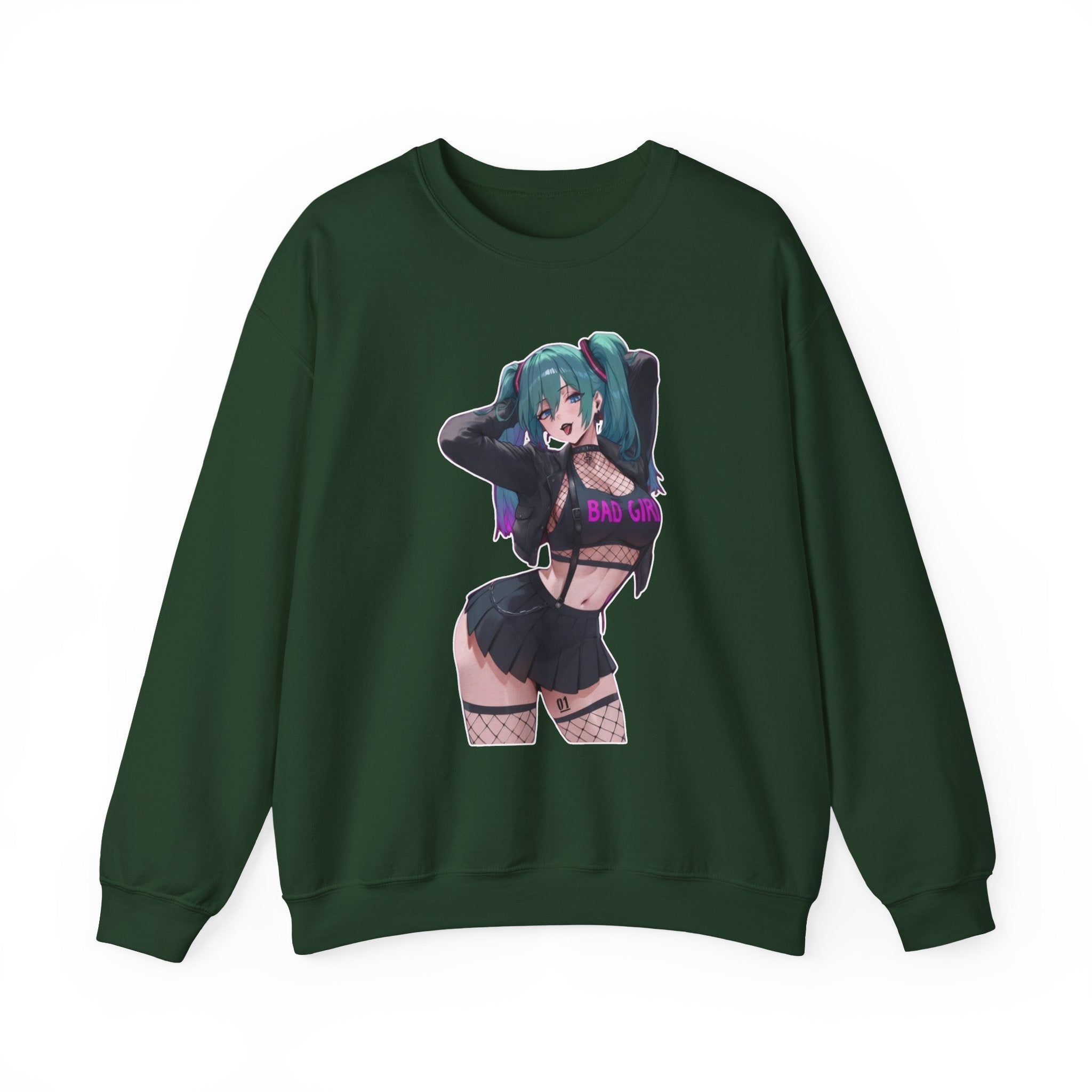 Hatsune Miku Baddie Unisex Heavy Blend™ Crewneck Sweatshirt