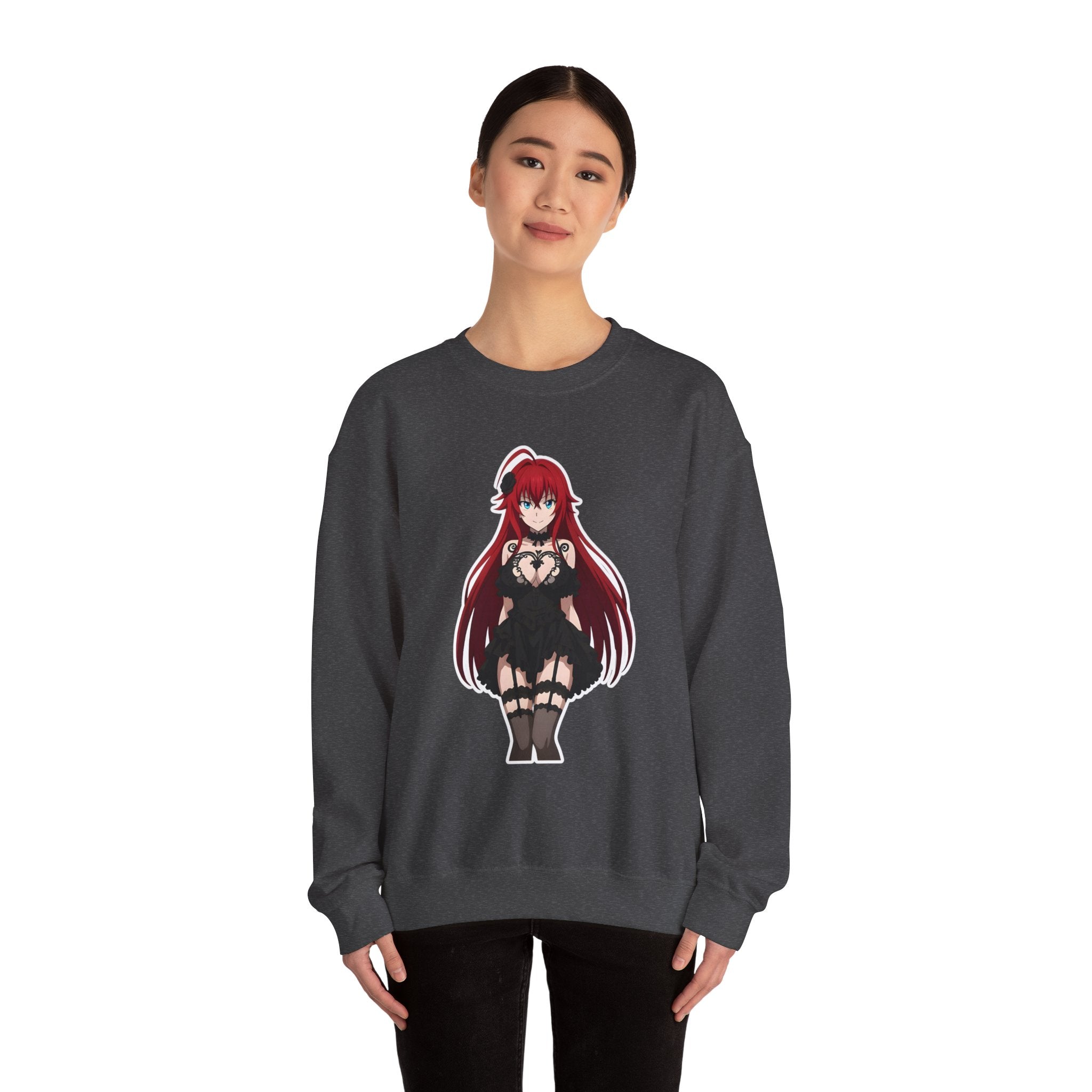 Rias Gremory Gothic Style Waifu Unisex Heavy Blend™ Crewneck Sweatshirt