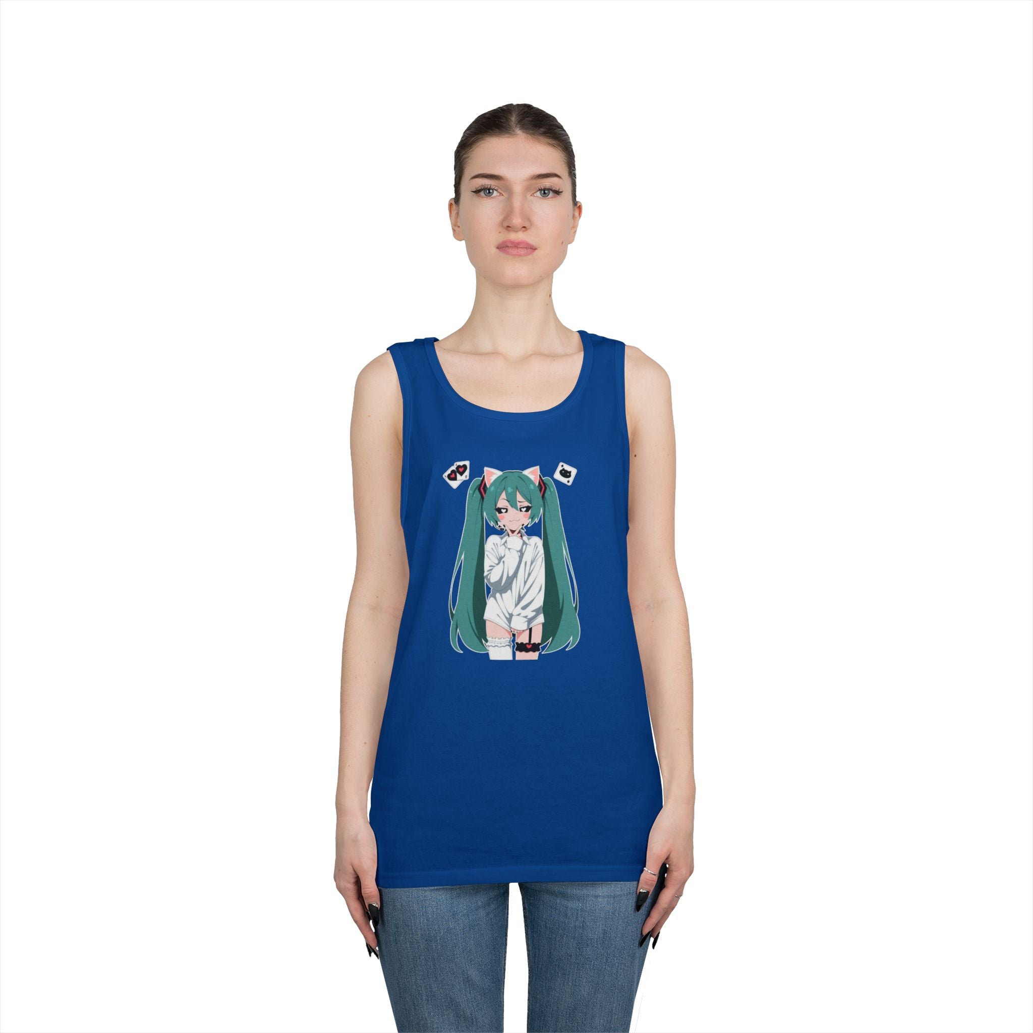 Hatsune Miku Catgirl Cute Heavy Cotton Tank Top