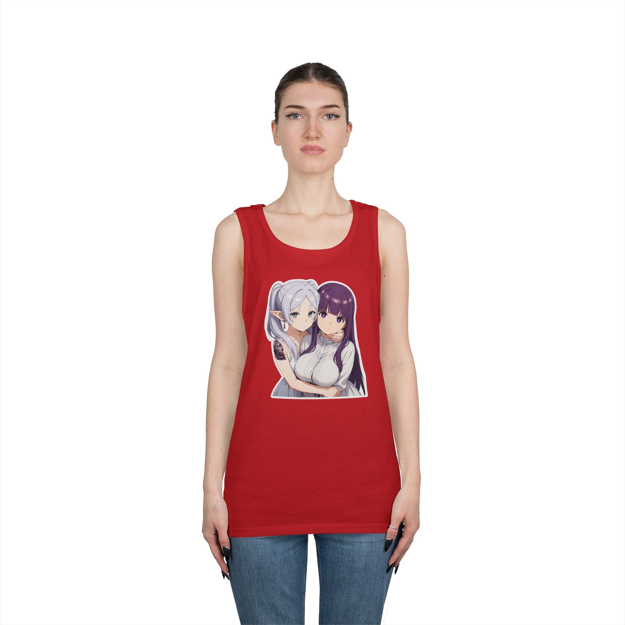 Fern x Frieren Waifu Heavy Cotton Tank Top