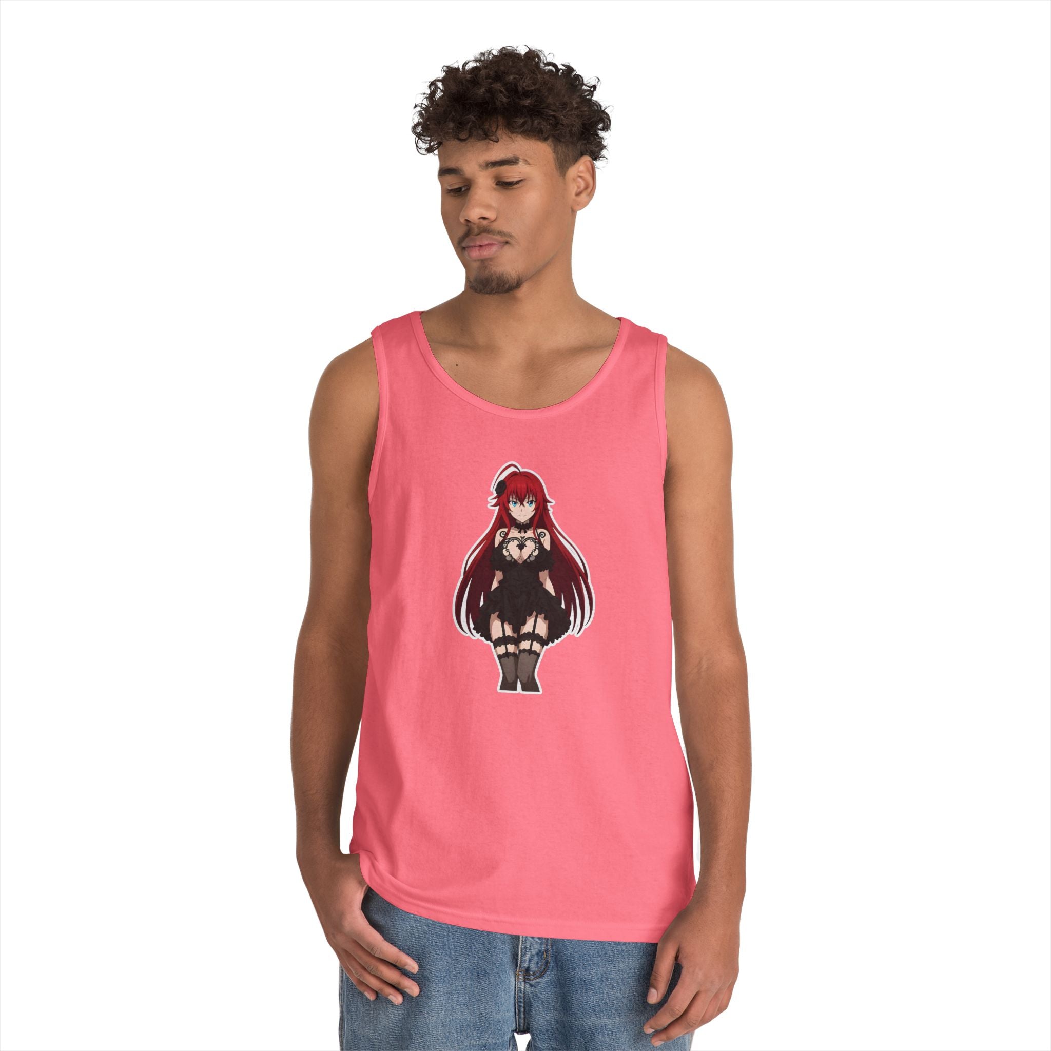 Rias Gremory Gothic Style Waifu Heavy Cotton Tank Top