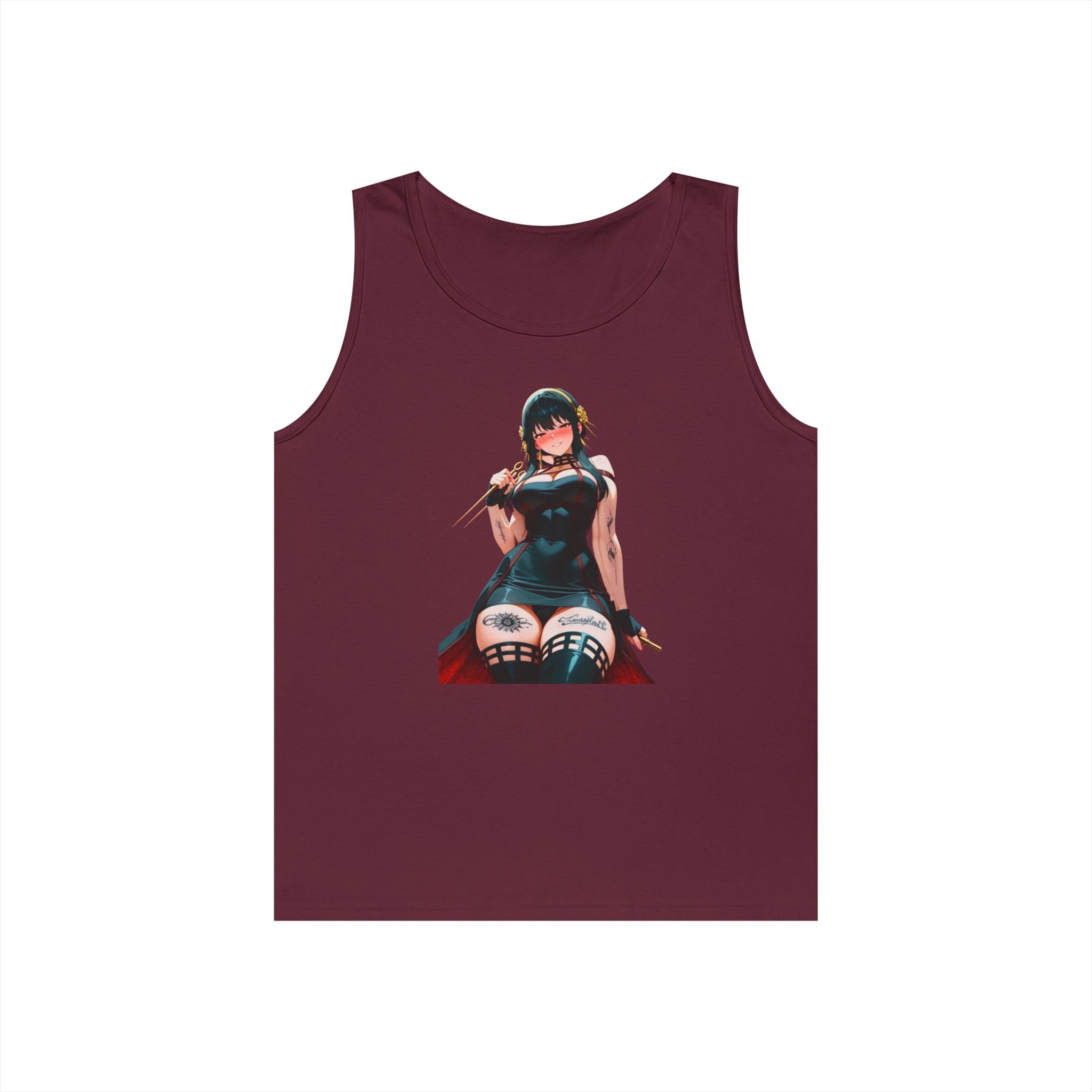 Yor Forger Assassin Gothic Tattooed Heavy Cotton Tank Top