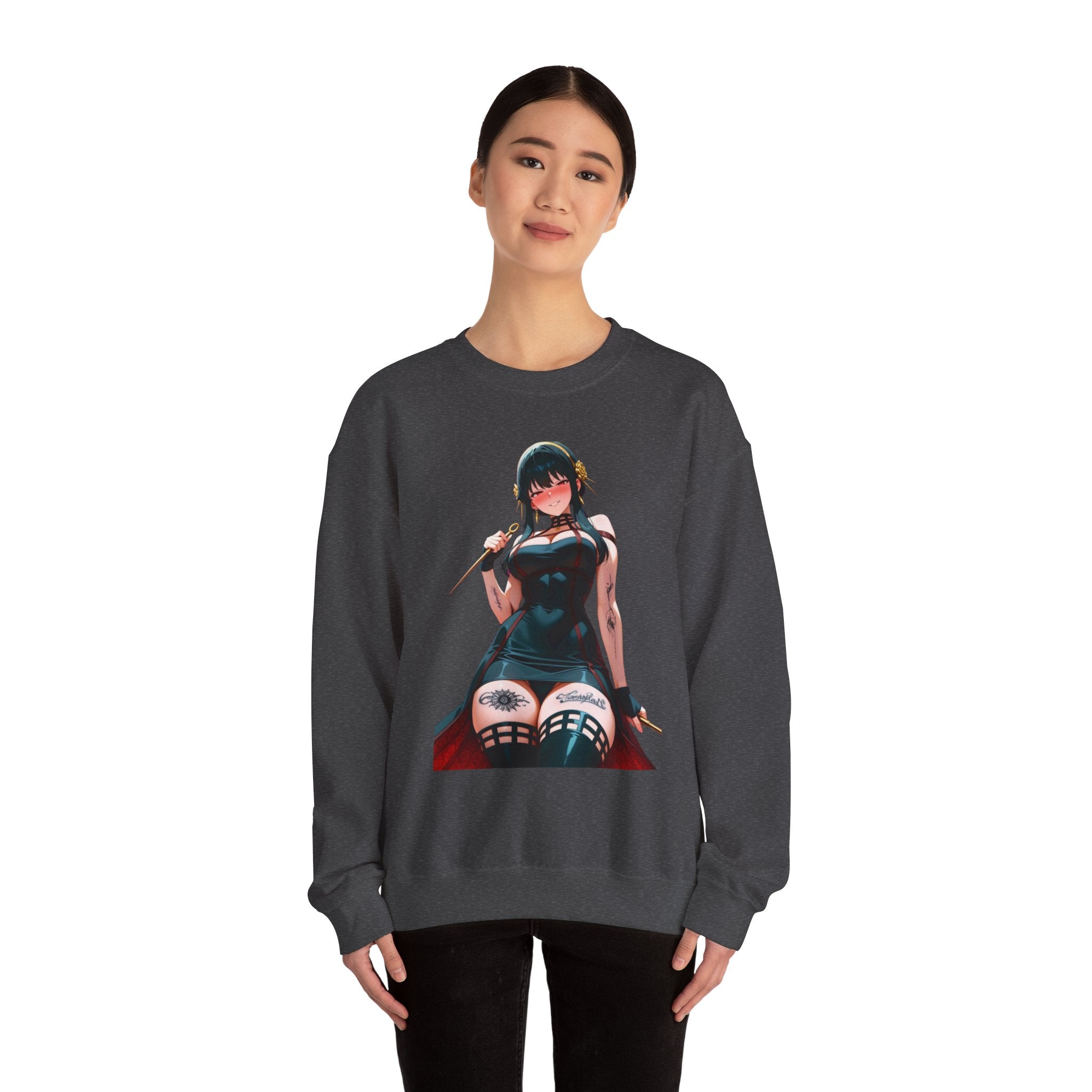 Yor Forger Assassin Gothic Tattooed Unisex Heavy Blend™ Crewneck Sweatshirt