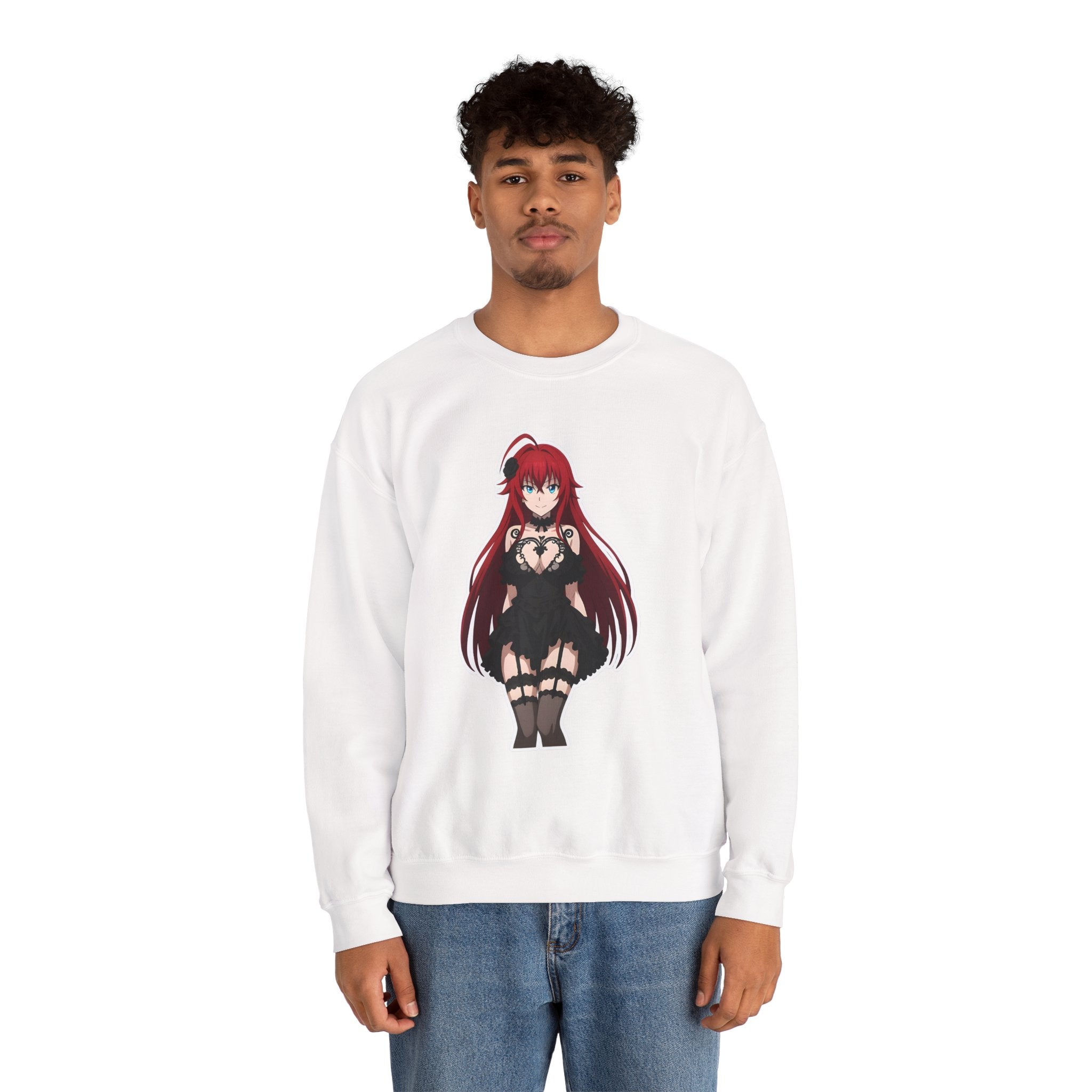 Rias Gremory Gothic Style Waifu Unisex Heavy Blend™ Crewneck Sweatshirt