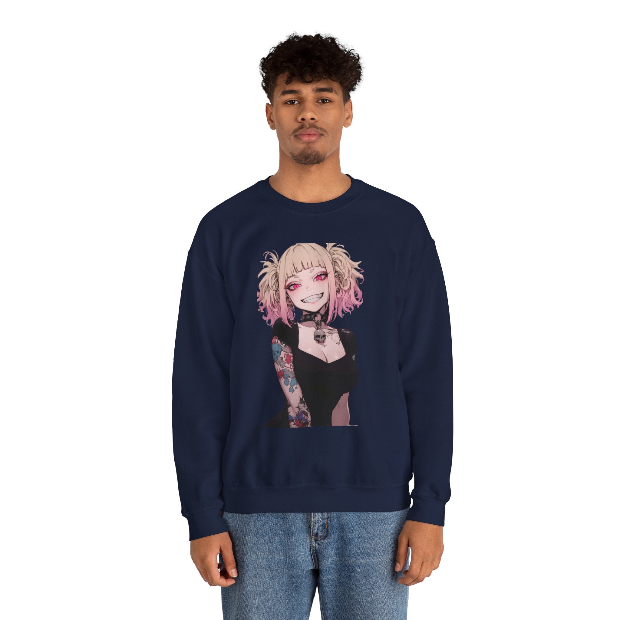 Gothic Himiko Toga Tattooed Crazy Unisex Heavy Blend™ Crewneck Sweatshirt