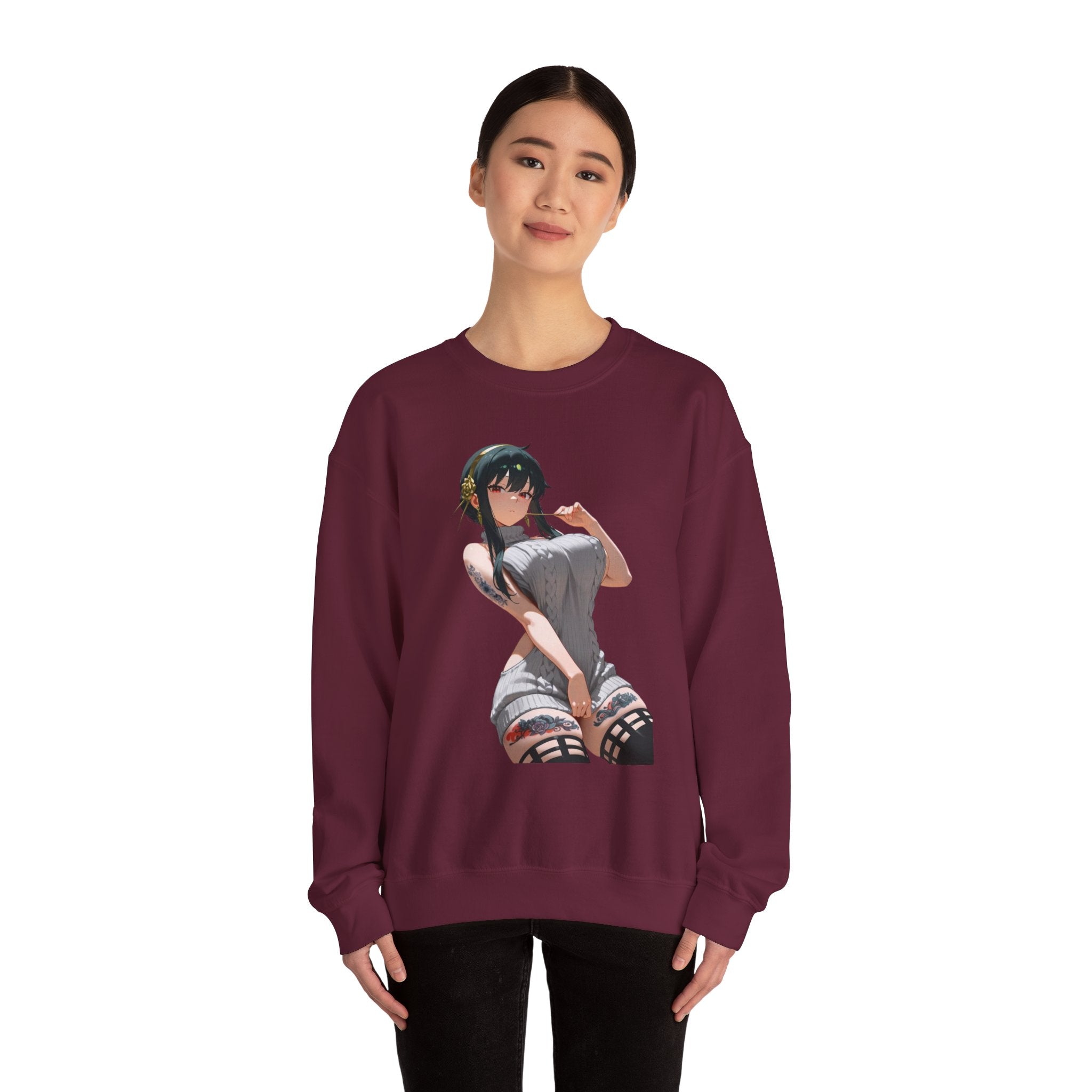 Yor Forger Sexy Tattooed Unisex Heavy Blend™ Crewneck Sweatshirt