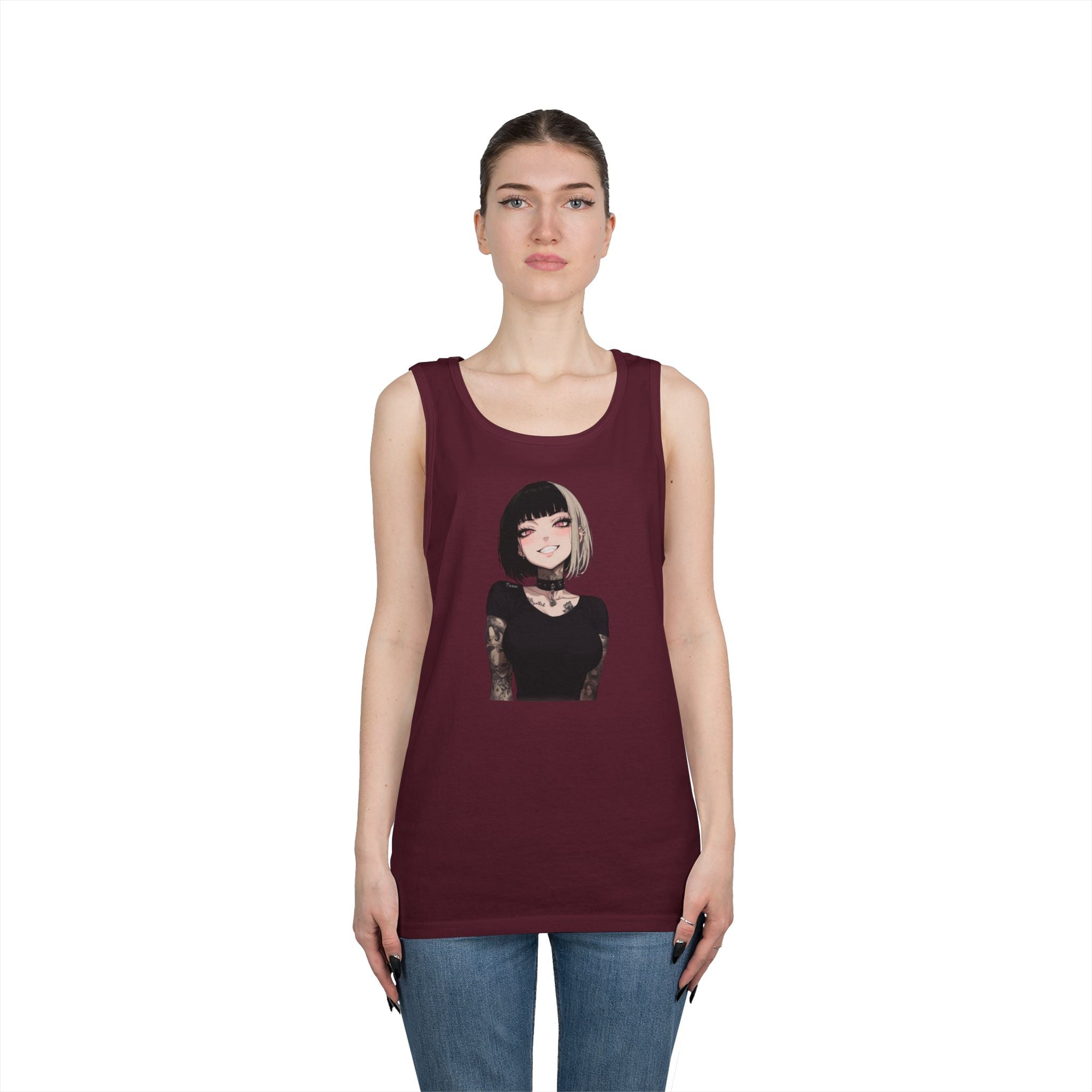 Himiko Toga Gothic Tattooed Style Heavy Cotton Tank Top