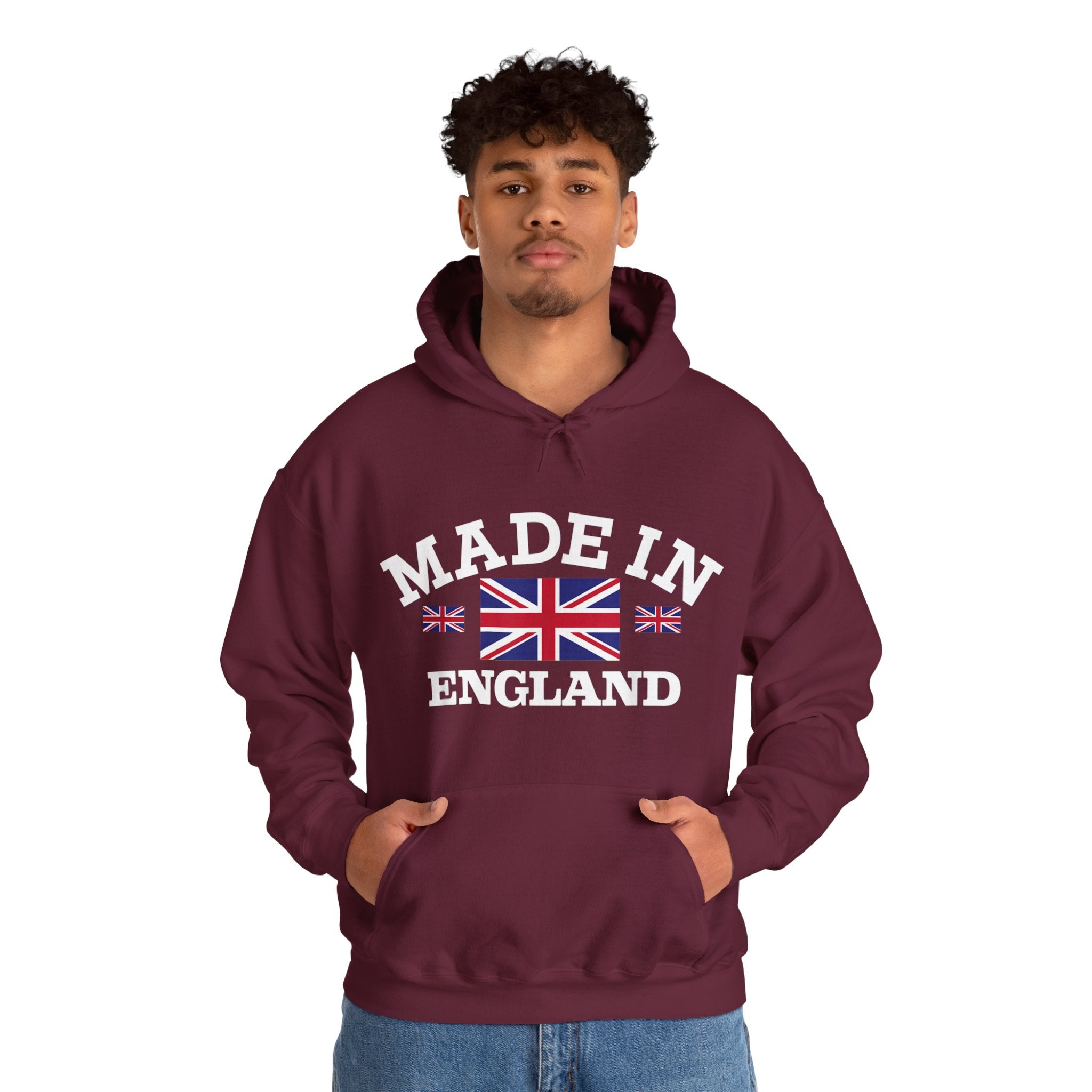 Made in England British Flag Union Jack Unisex Heavy Blend™ Hooded Sweatshirt