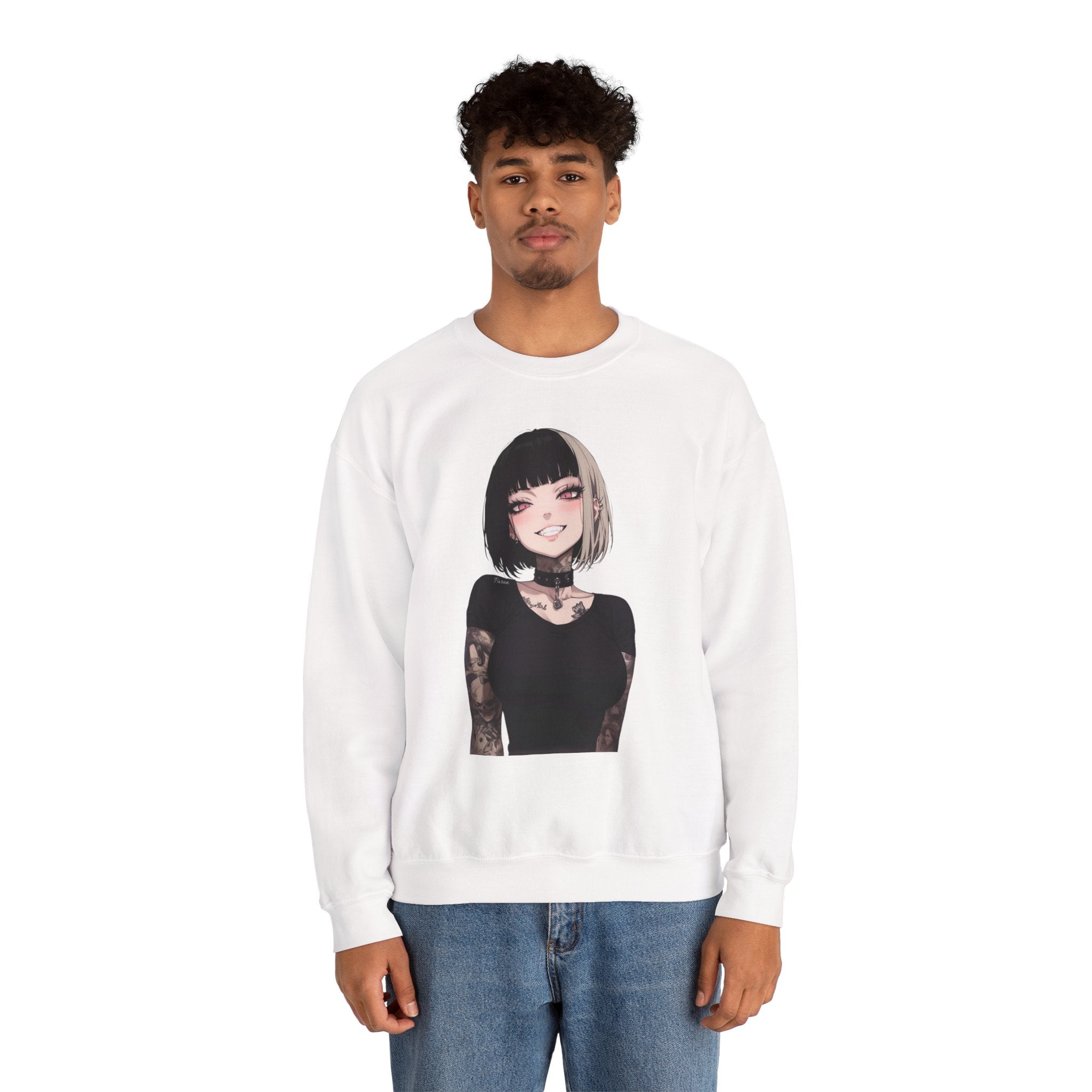 Himiko Toga Gothic Tattooed Style Unisex Heavy Blend™ Crewneck Sweatshirt