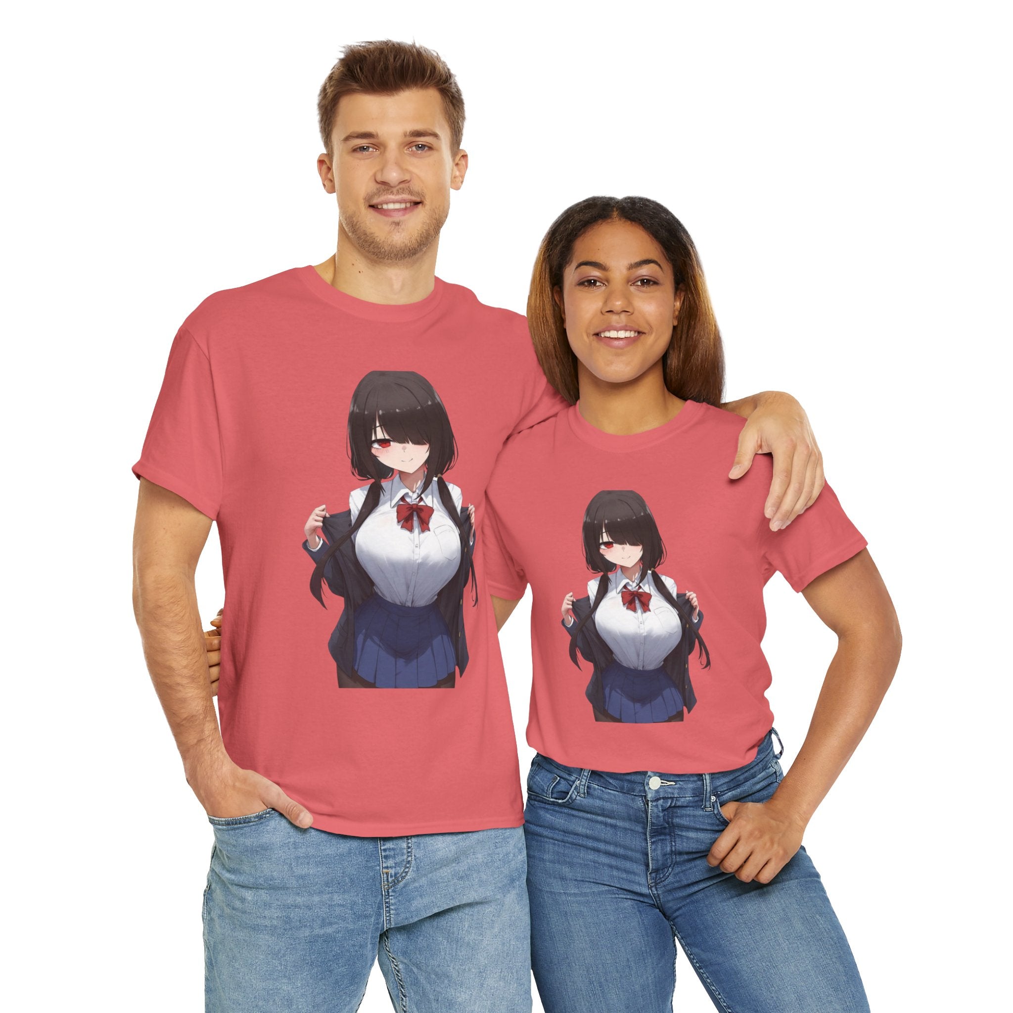 Tokisaki Kurum Schoolgirl Gothic Seductive Unisex Heavy Cotton Tee