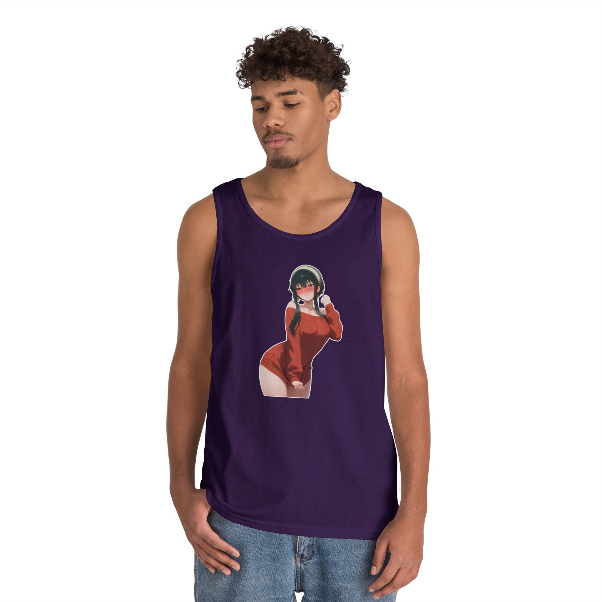 Yor Forger Blushing Waifu Heavy Cotton Tank Top