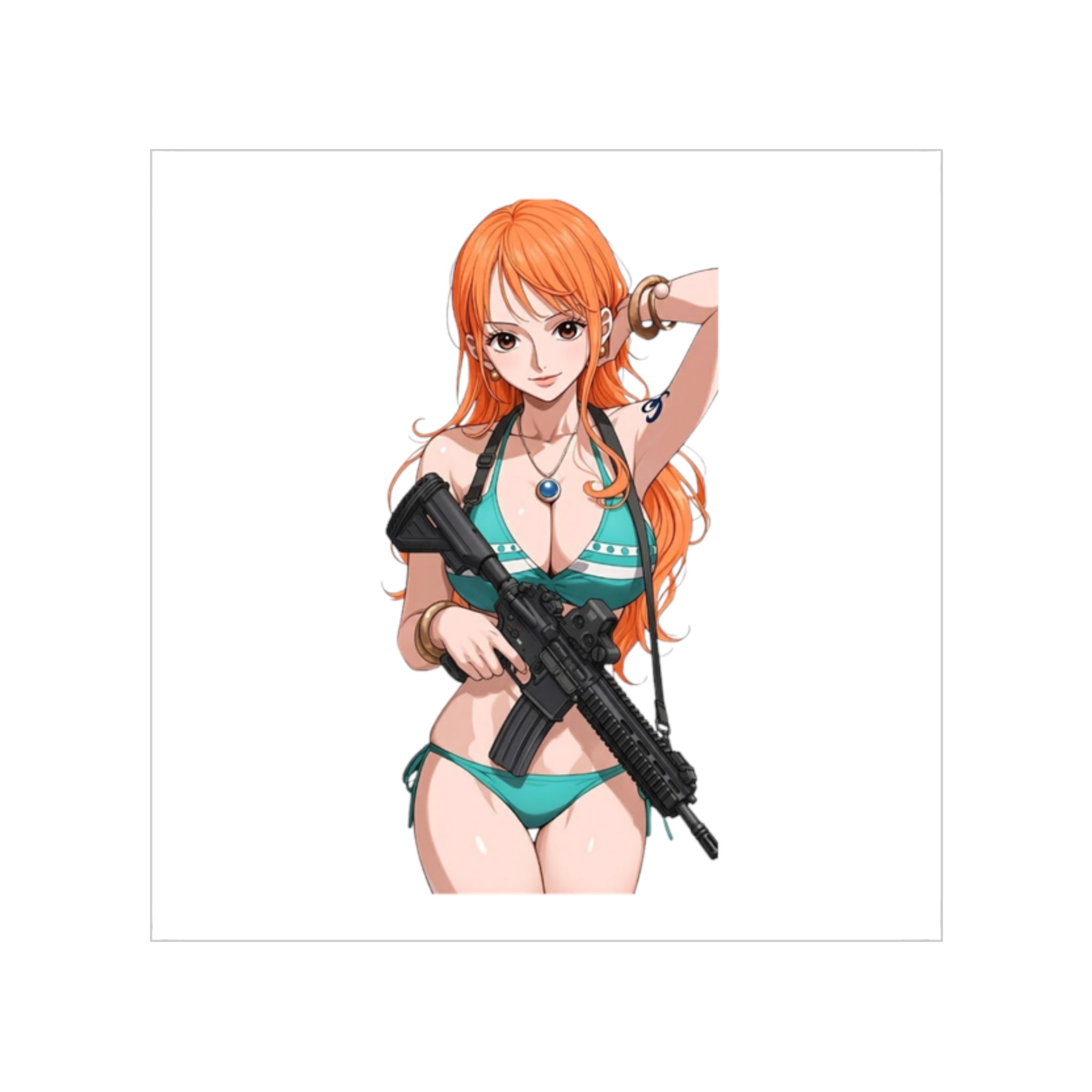 Nami Bikini Tactical Waifu Sticker