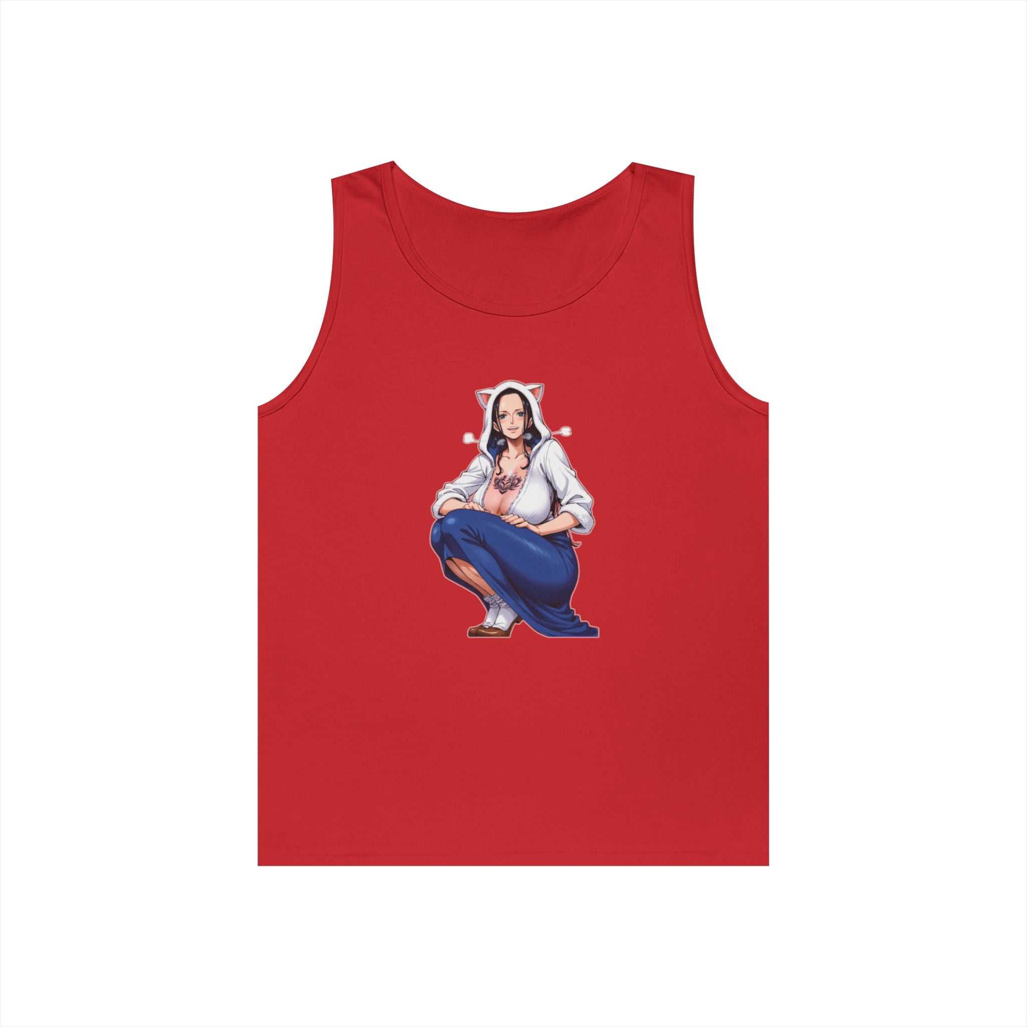 Nico Robin Catgirl Casual Anime Heavy Cotton Tank Top