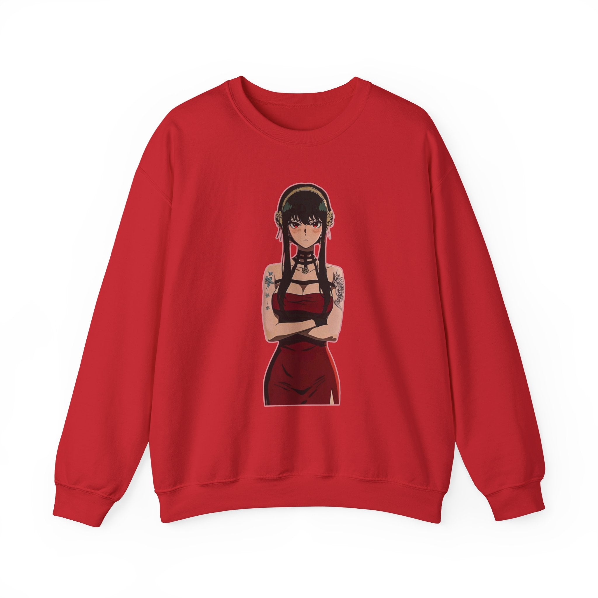 Yor Forger Elegant Tattooed Anime Unisex Heavy Blend™ Crewneck Sweatshirt