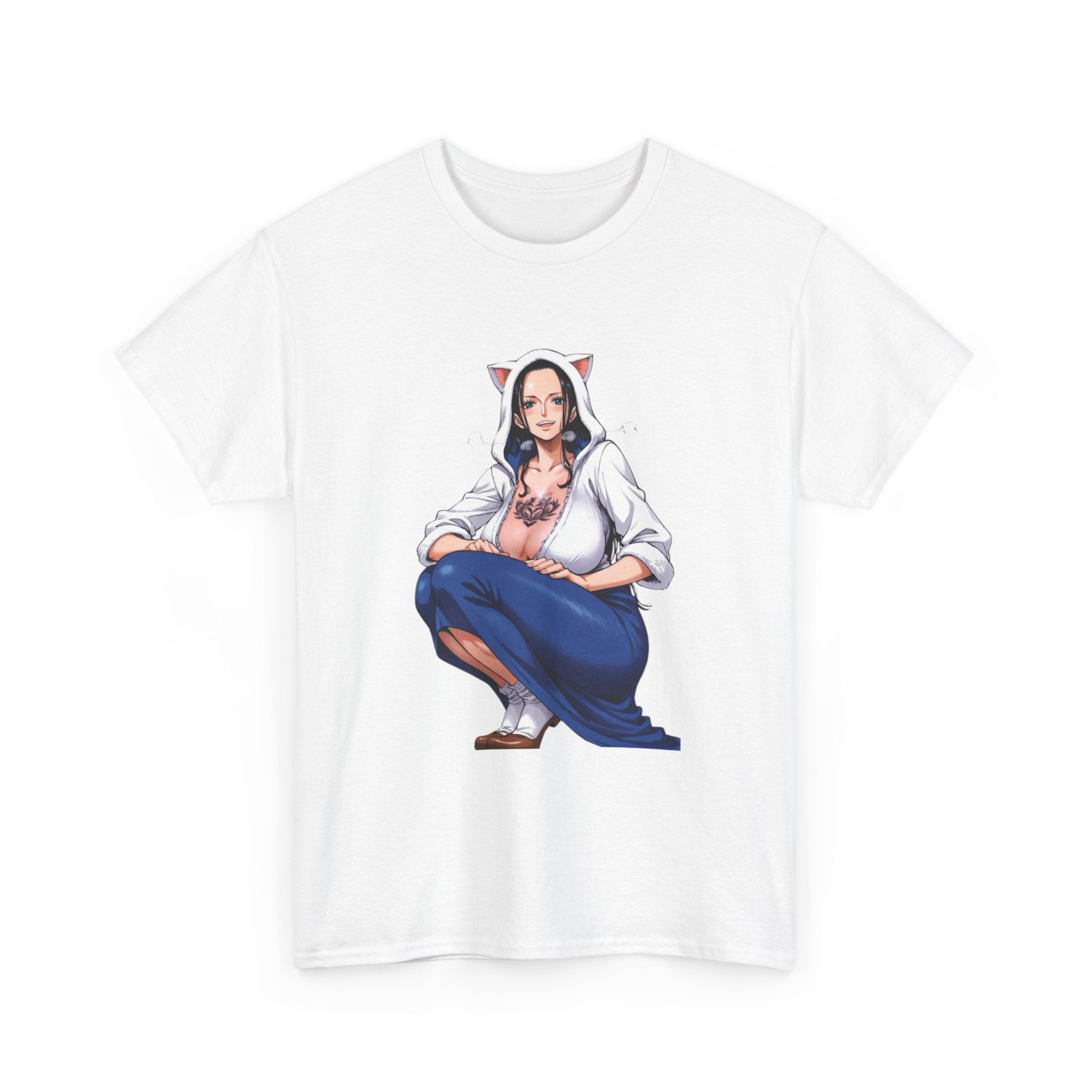 Nico Robin Catgirl Casual Anime Heavy Cotton Tee