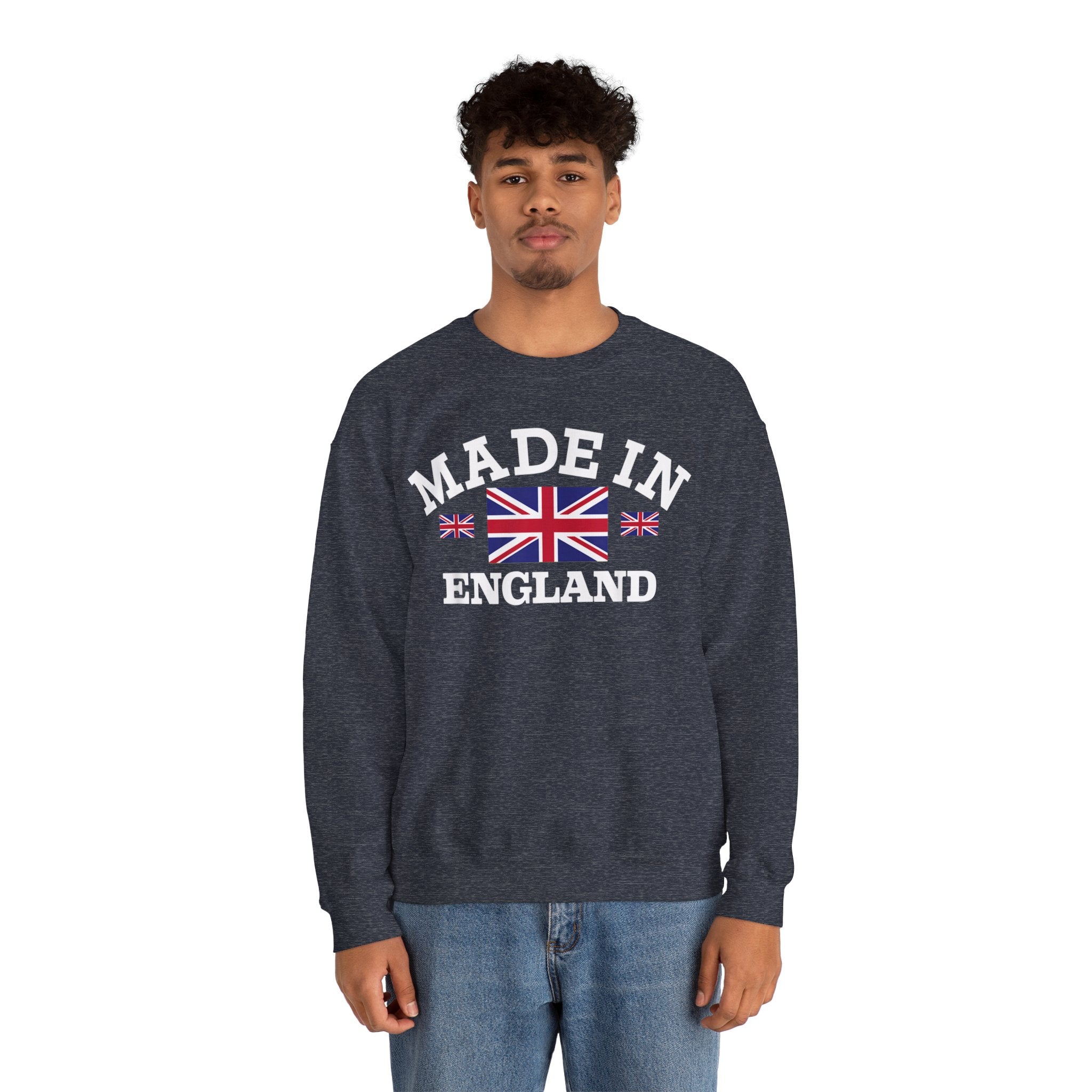 Made in England British Flag Union Jack Unisex Heavy Blend™ Crewneck Sweatshirt