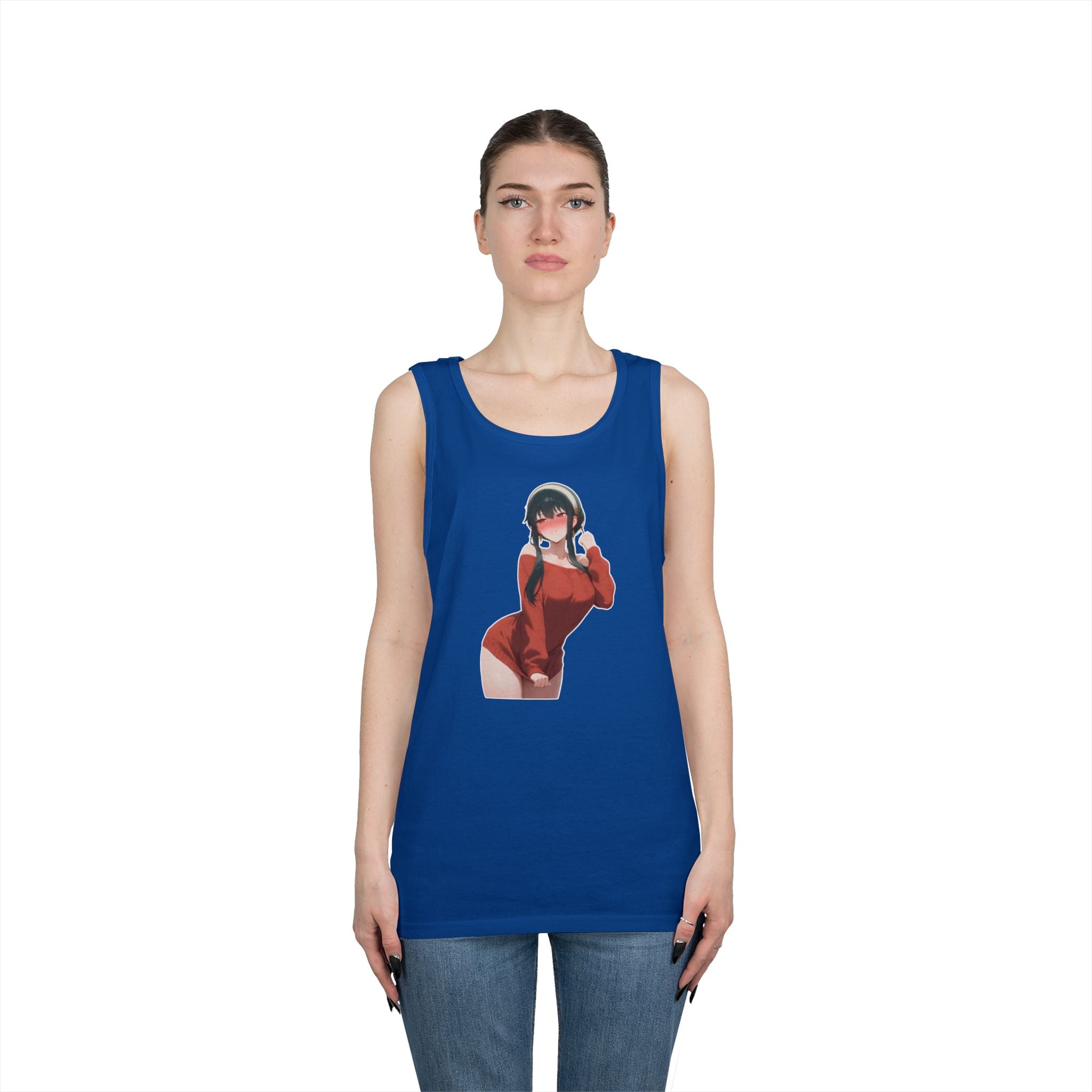 Yor Forger Blushing Waifu Heavy Cotton Tank Top