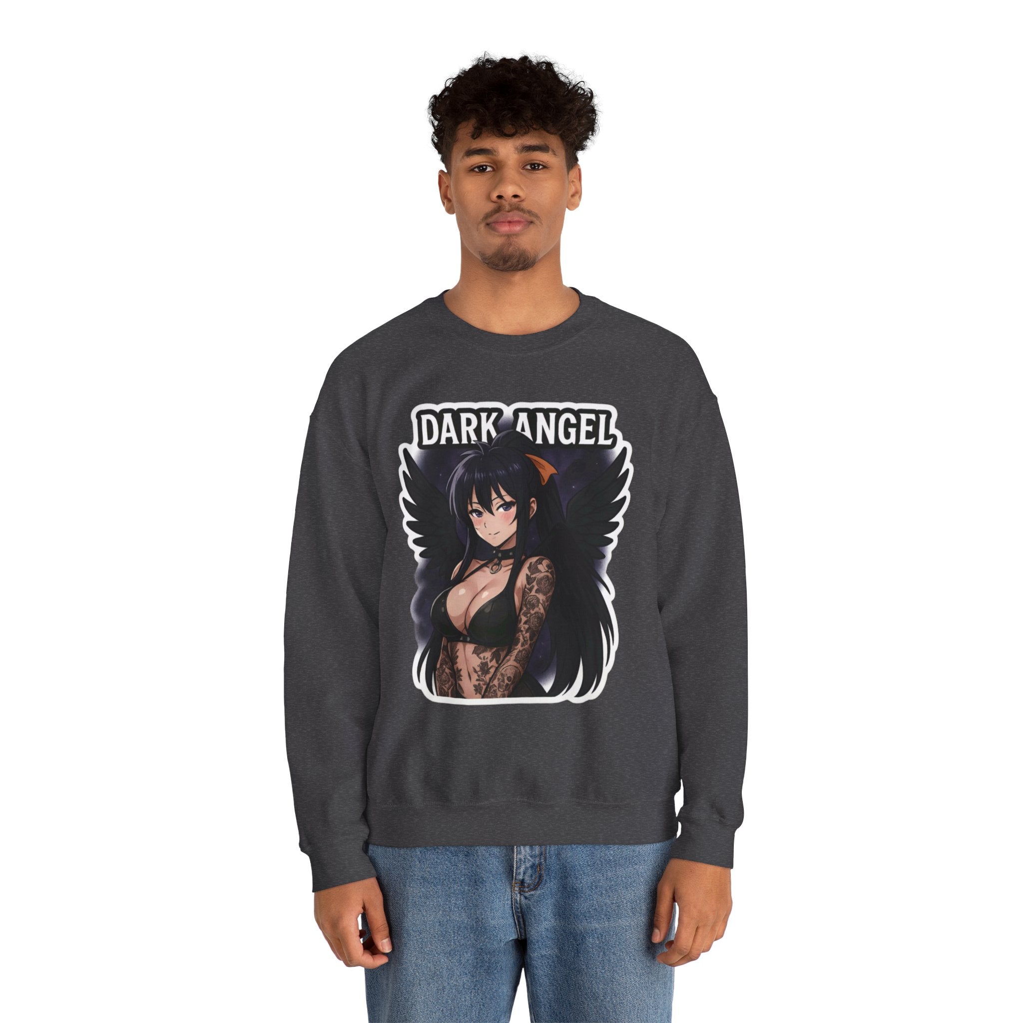 Akeno Himejima Dark Angel Unisex Heavy Blend™ Crewneck Sweatshirt