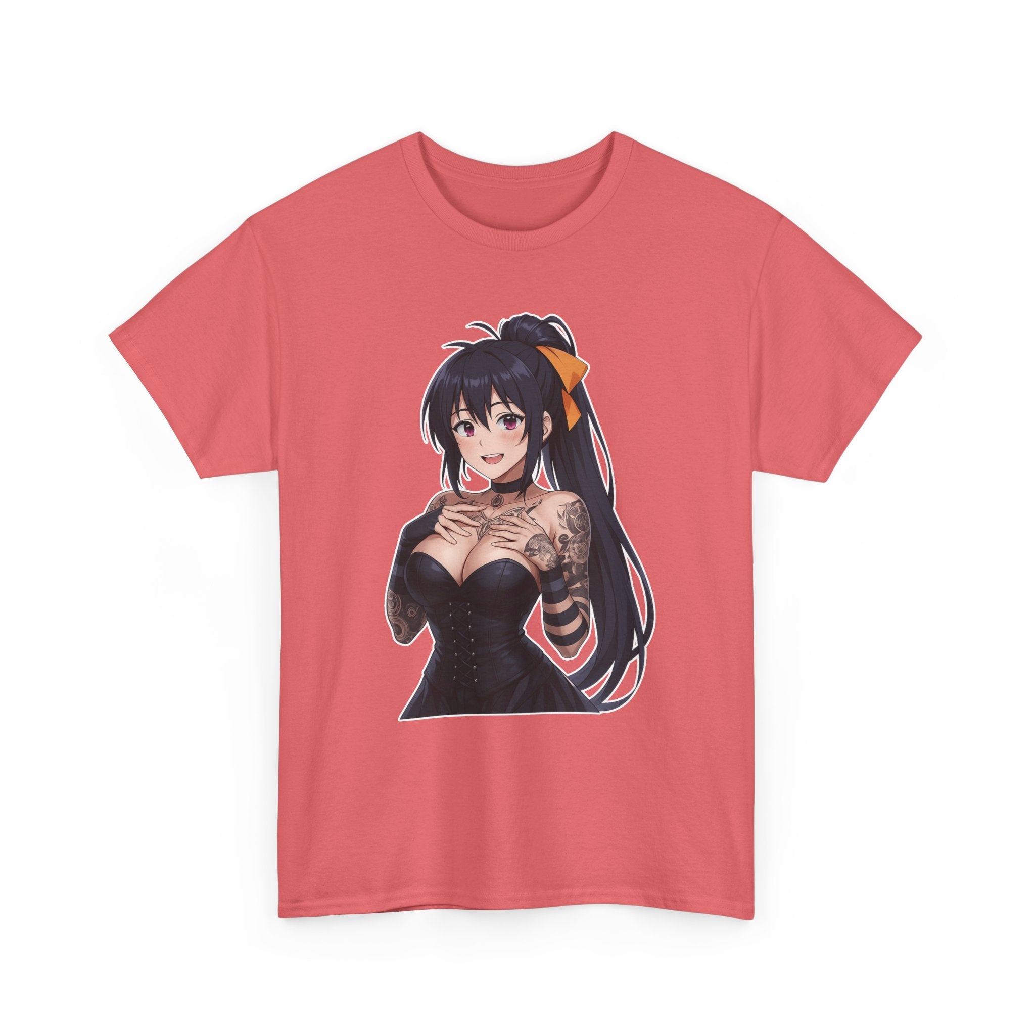 Gothic Style Akeno Himejima Tattoed Waifu Unisex Heavy Cotton Tee